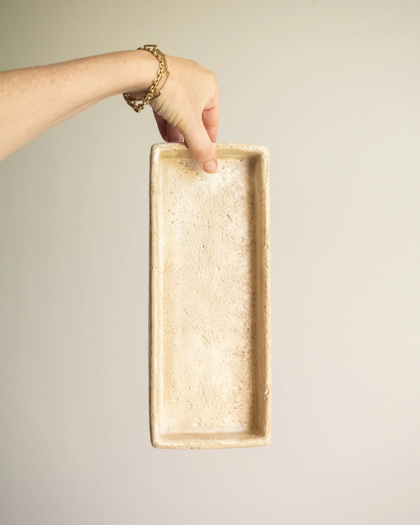 Tray Stoneware Beige - Image 3