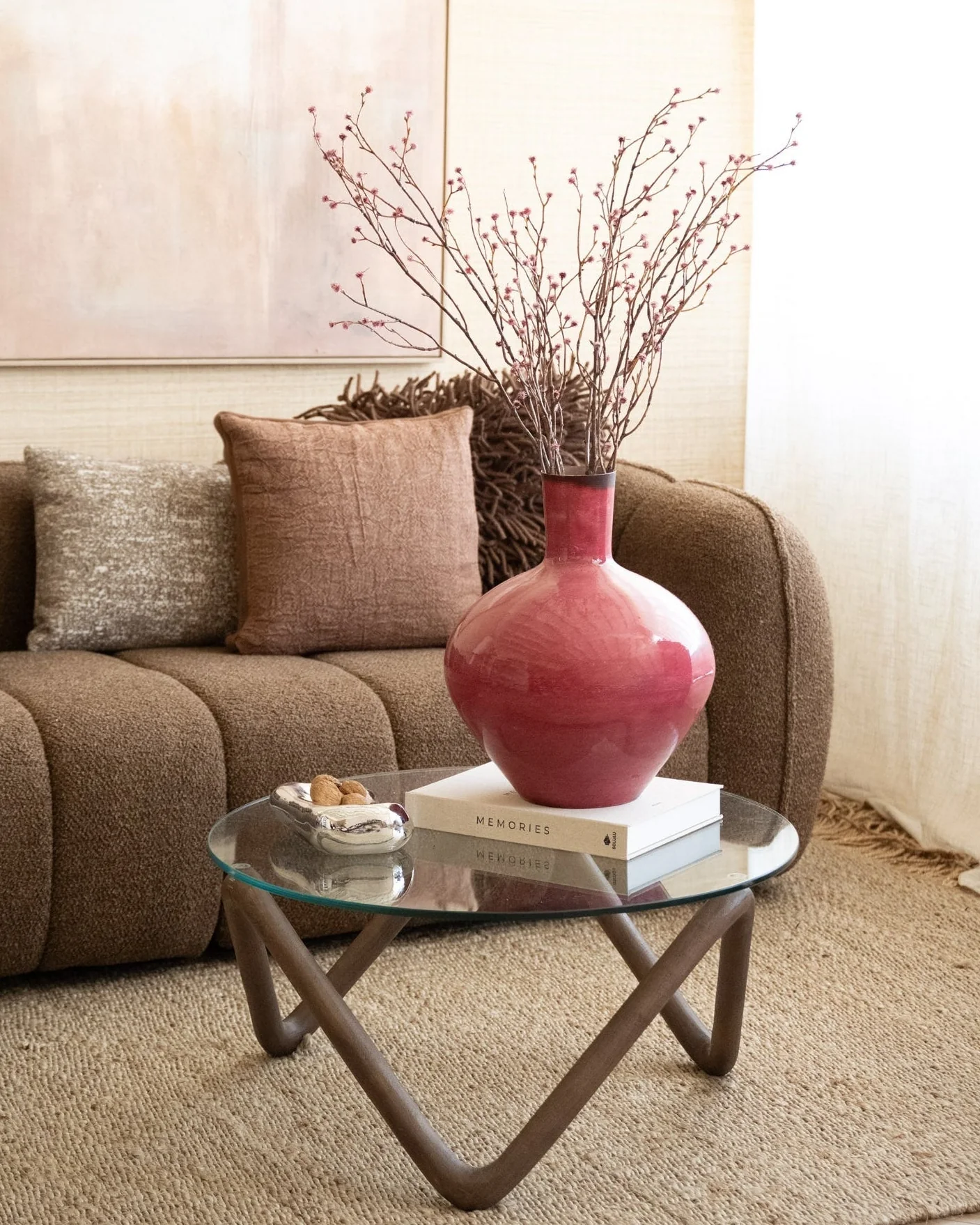 Grote Deco Vaas Metal Pink - Image 2