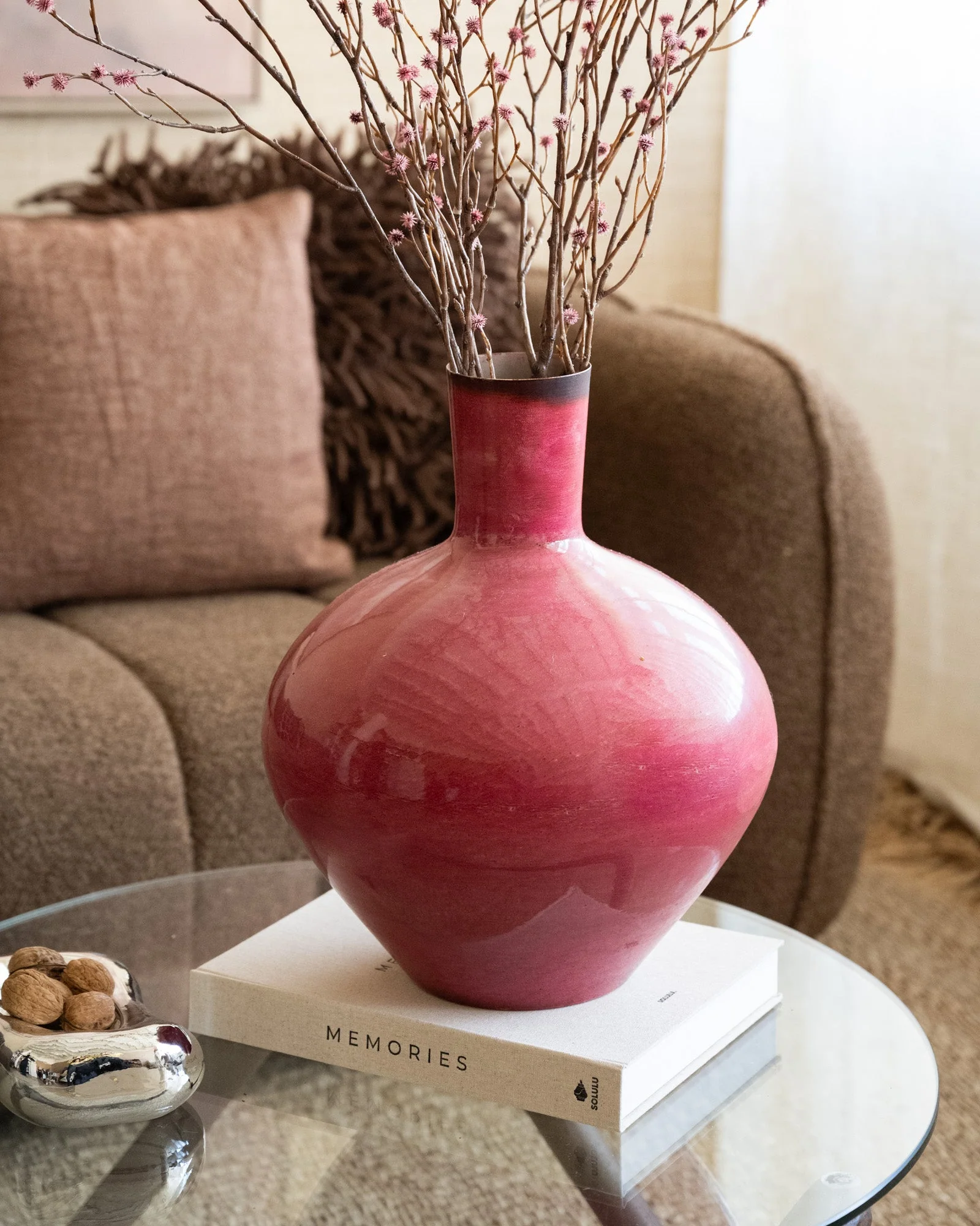 Grote Deco Vaas Metal Pink - Image 4