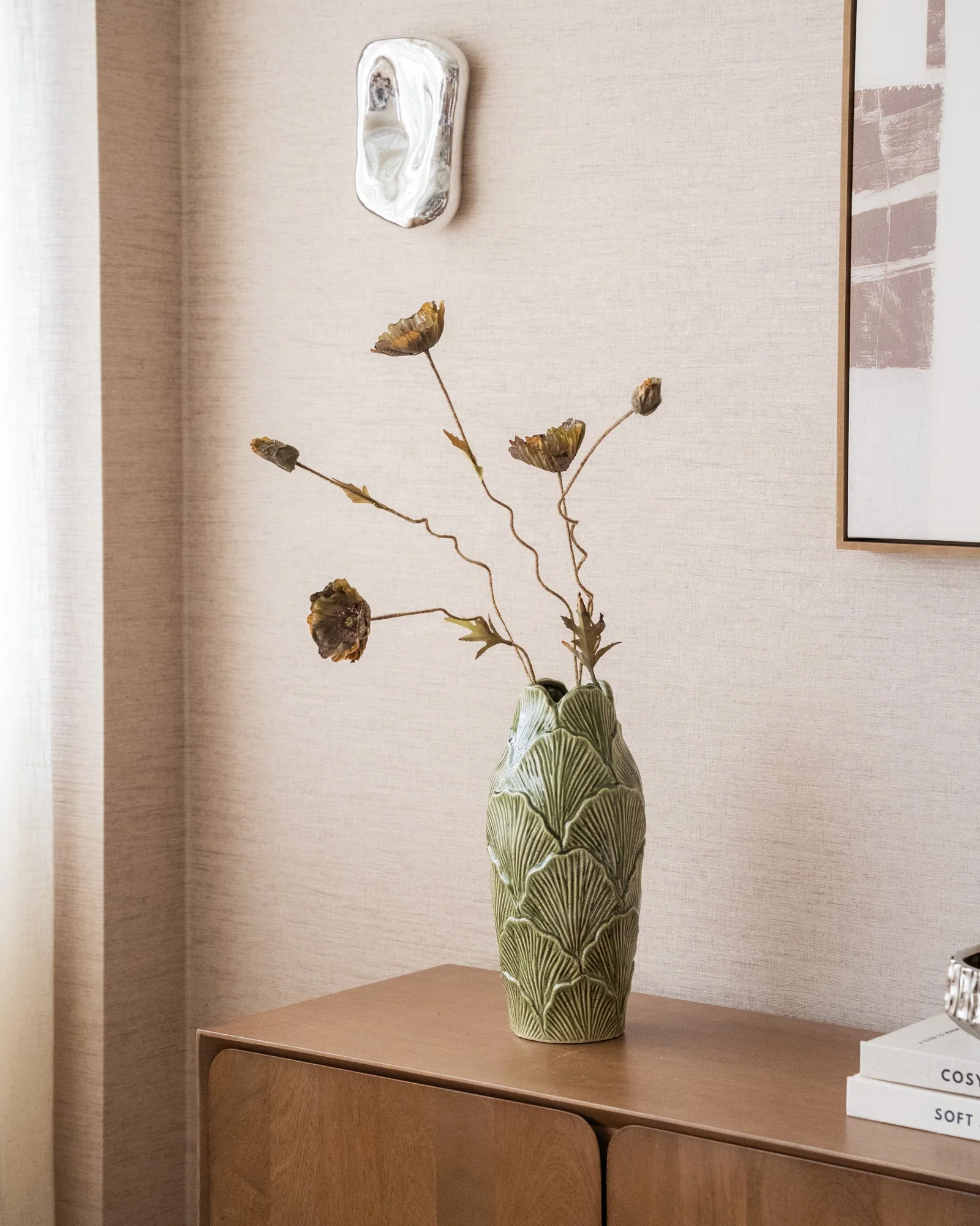 Deco Vaas Sculpt Groen