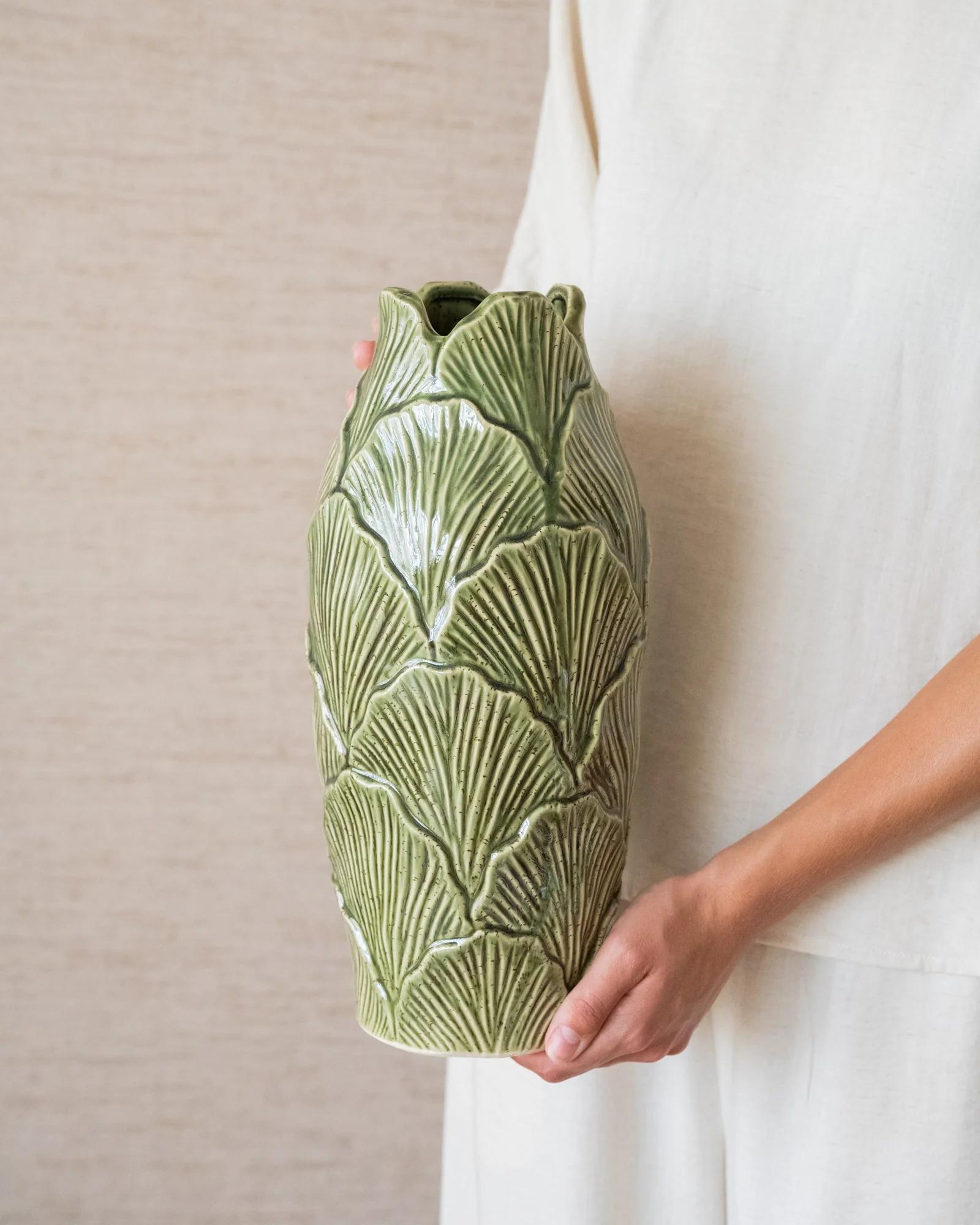 Deco Vaas Sculpt Groen - Image 2