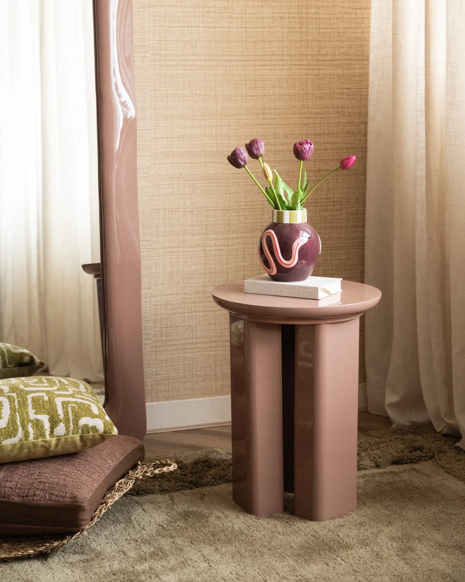 Deco Vaas Serpenta Aubergine - Image 2