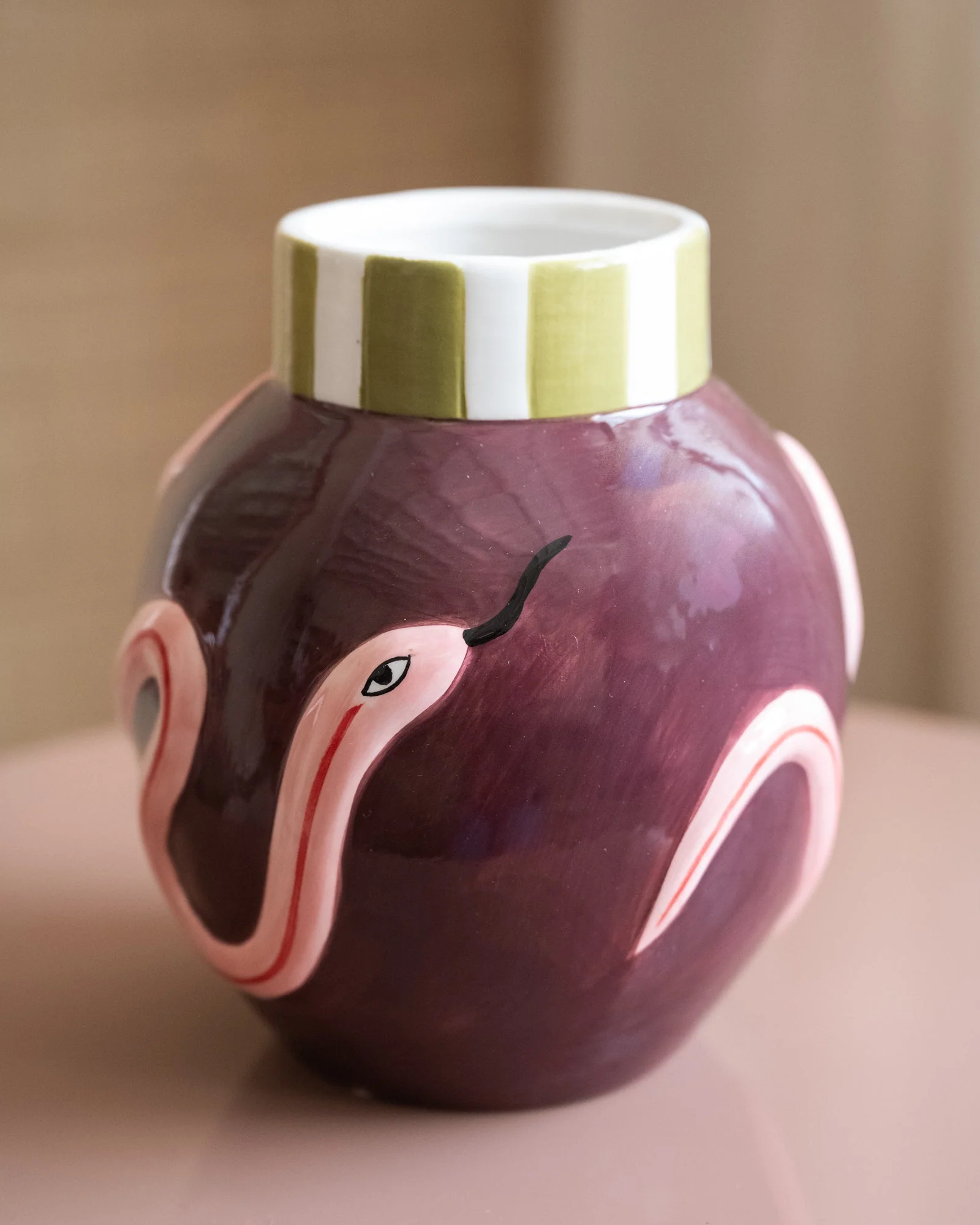 Deco Vaas Serpenta Aubergine - Image 4