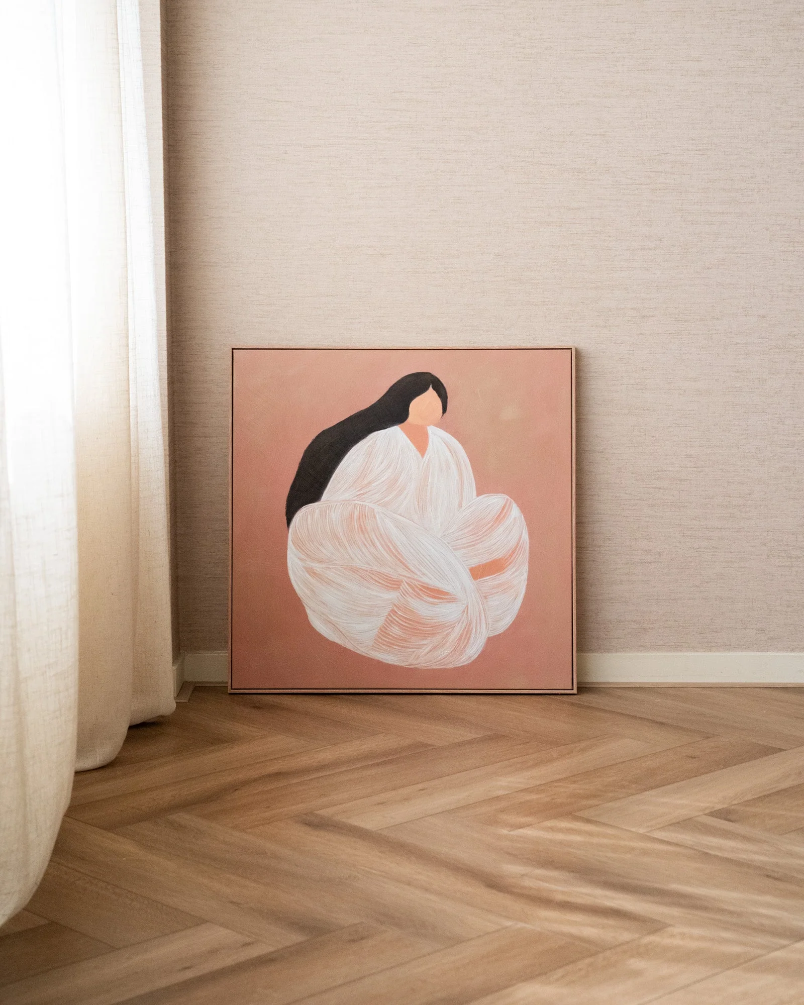 Schilderij Serenity Roze