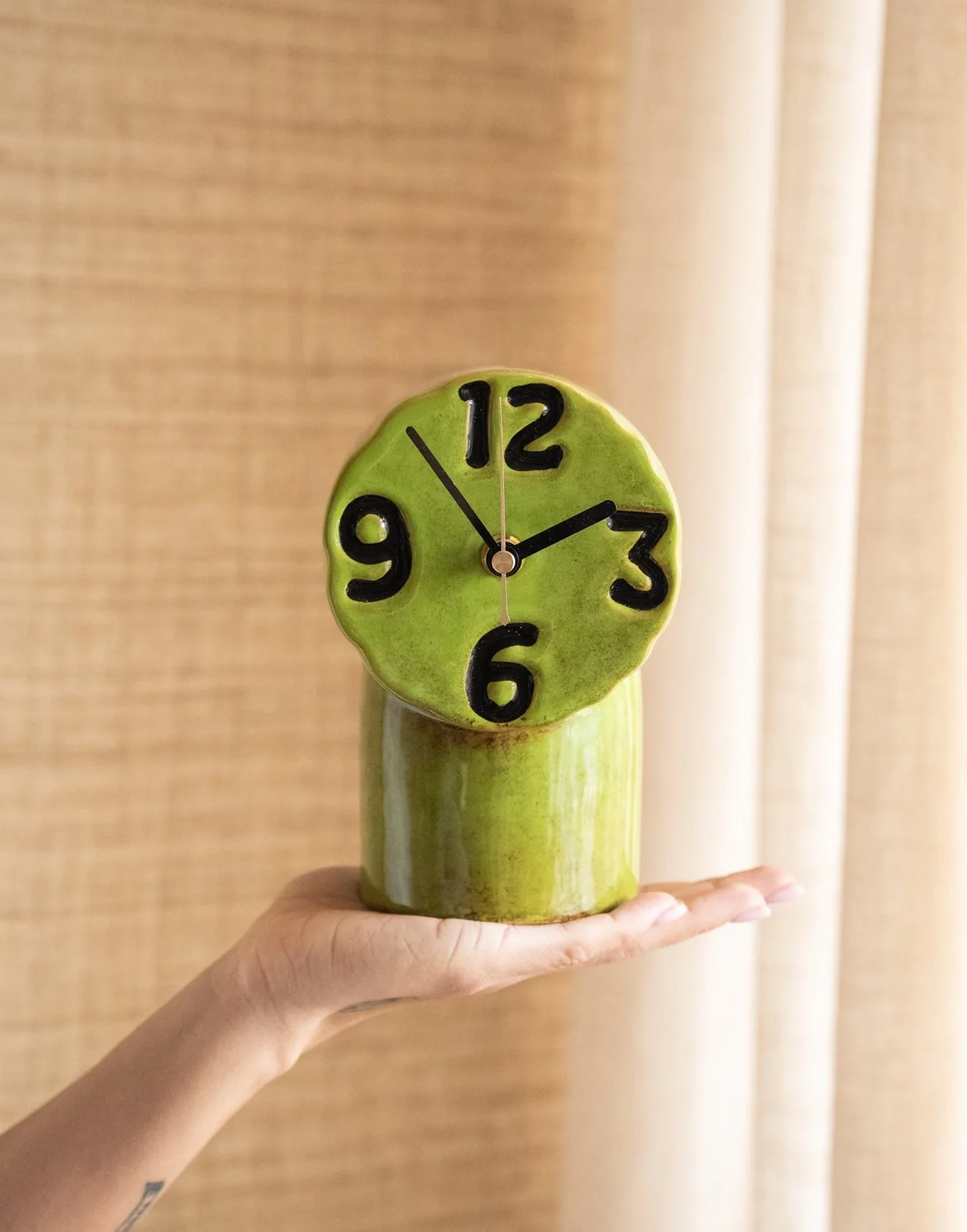 HKLIVING Clock Retro Green