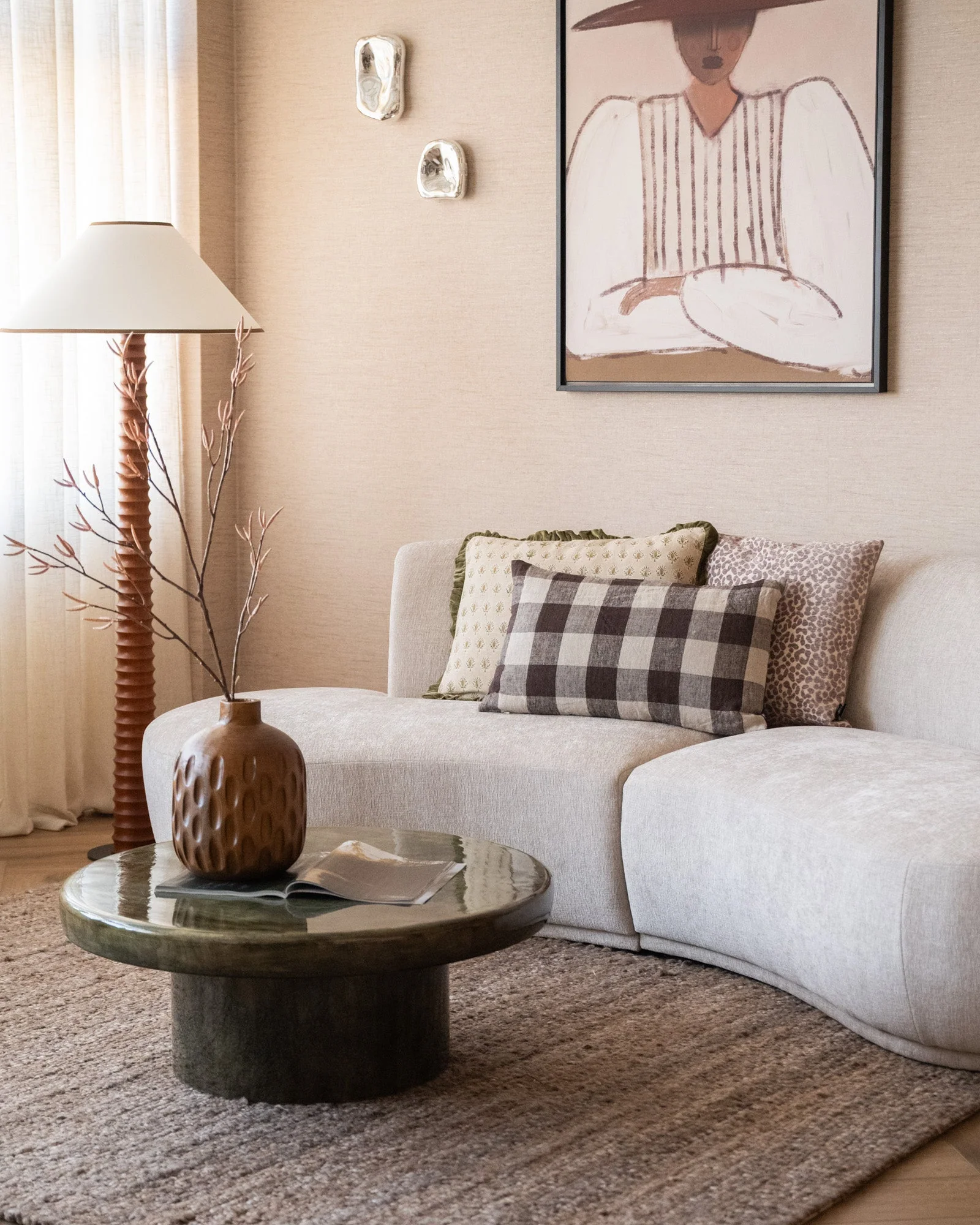 HKLIVING Cushion Vineyard Woven Linen - Image 3