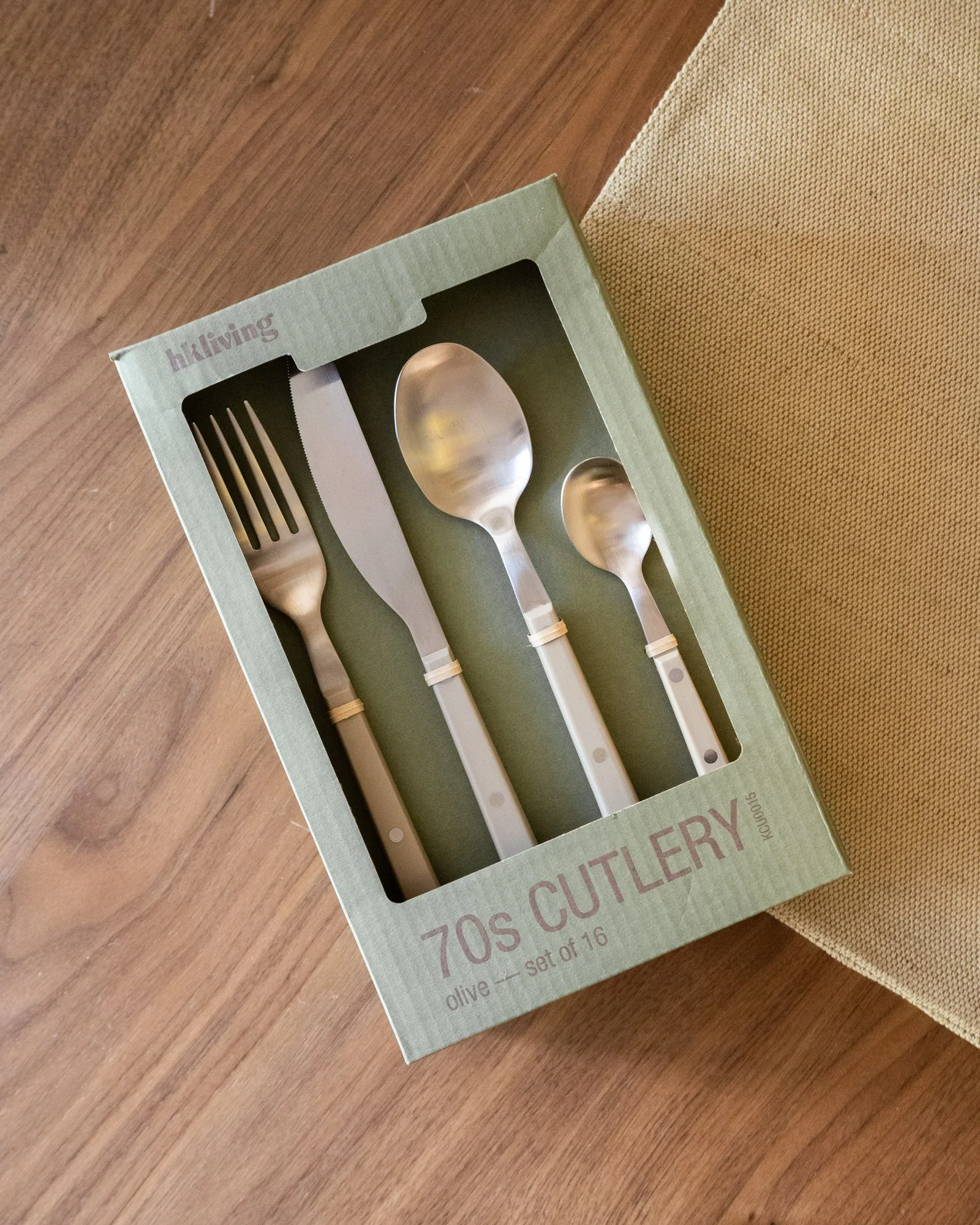 Set van 16 - HKLIVING Cutlery Set Olive Green - Image 5