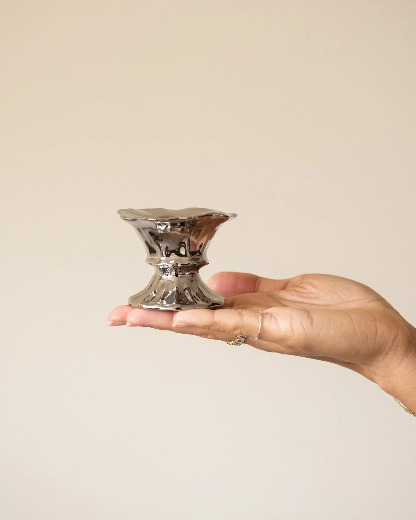Set van 4 - HKLIVING Egg Cups Chrome