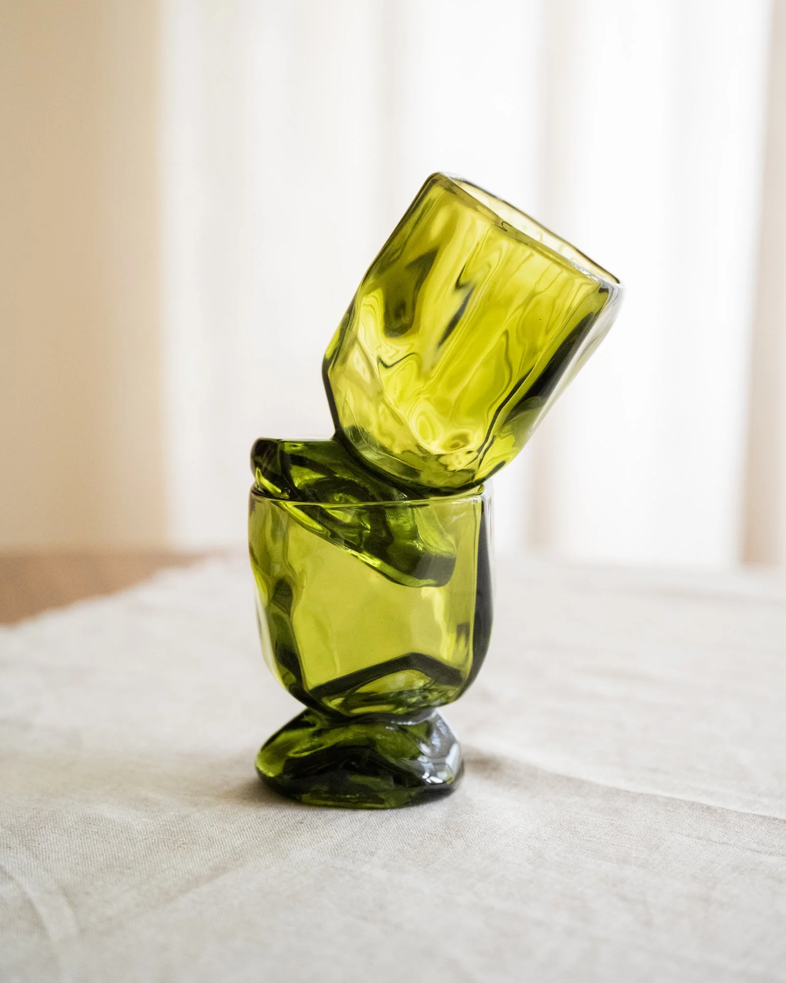 Set van 4 - HKLIVING Glazen Emerald
