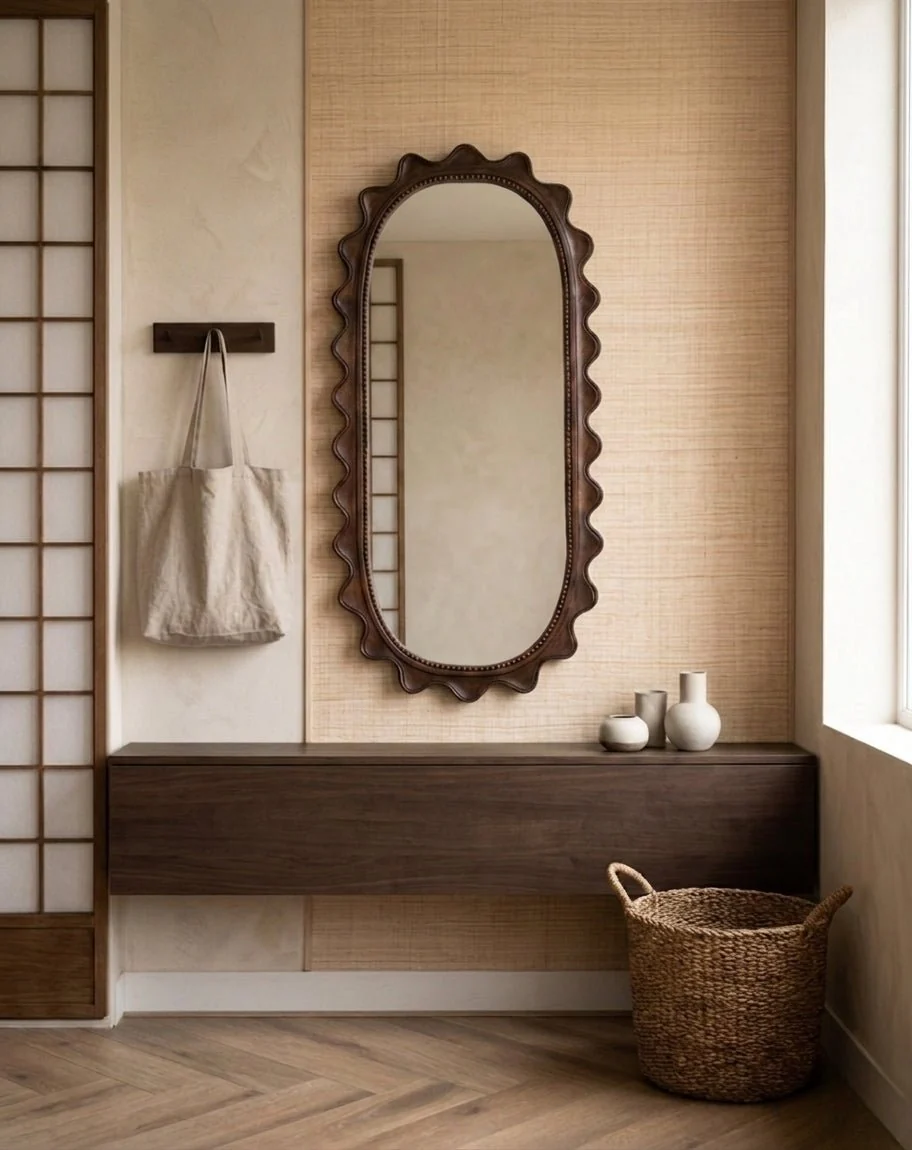 HKLIVING Large Spiegel Dark Wood - Image 3
