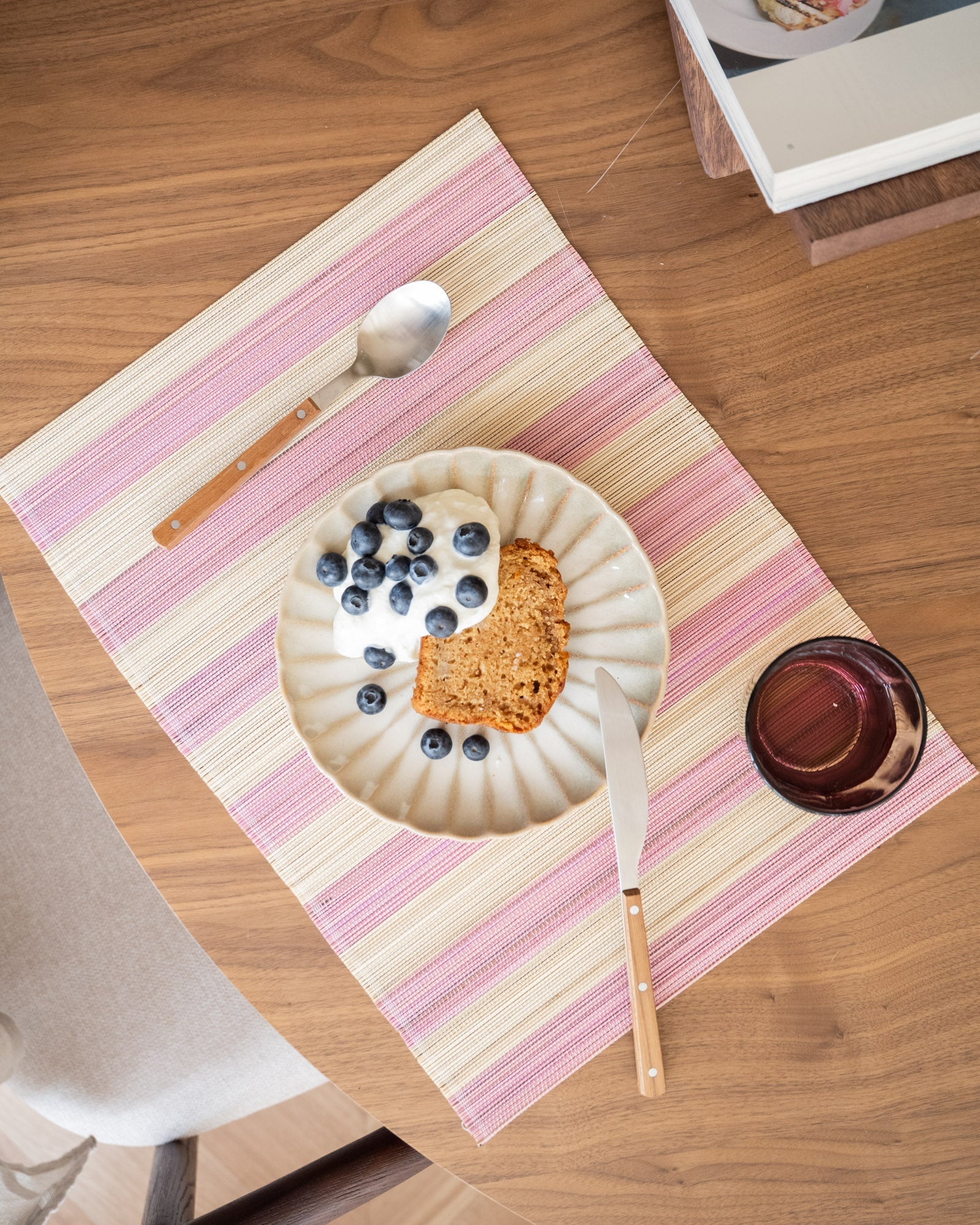 HKLIVING Placemat Striped Pink