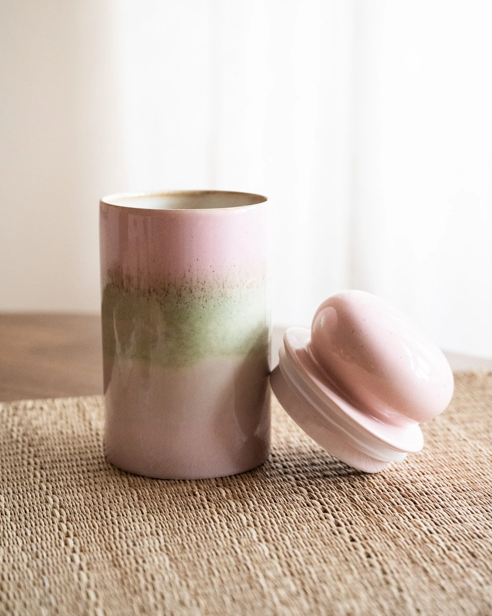HKLIVING Storage Jar Glaze Pink - Image 3
