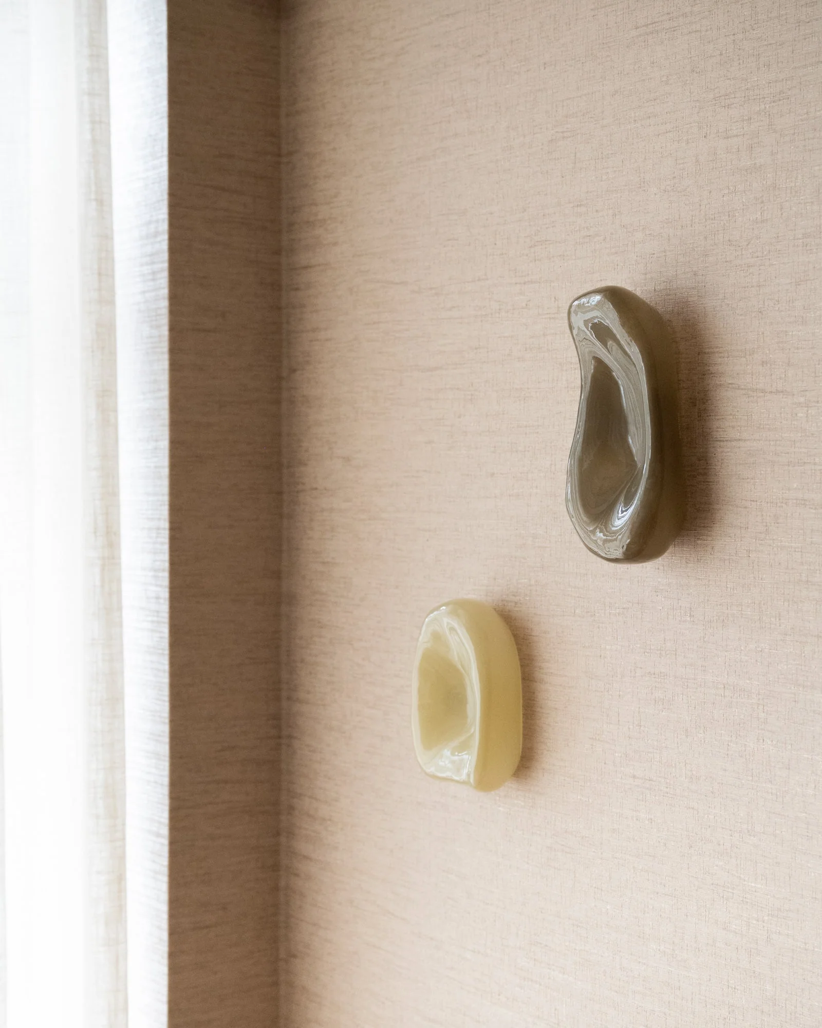 HKLIVING Wanddecoratie Glas Pebble / Moss - Image 3