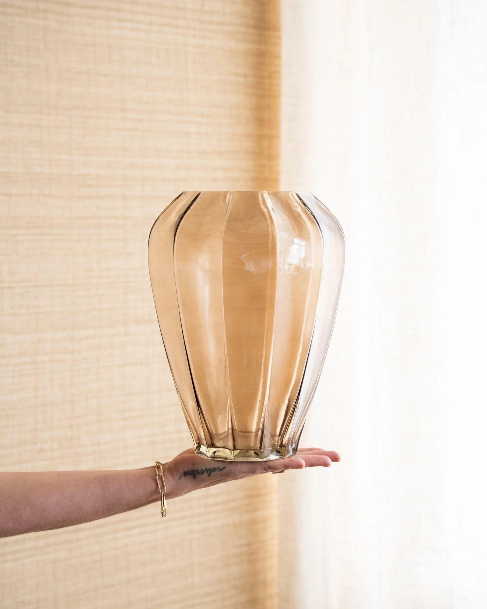 Large Vaas Glass Brown