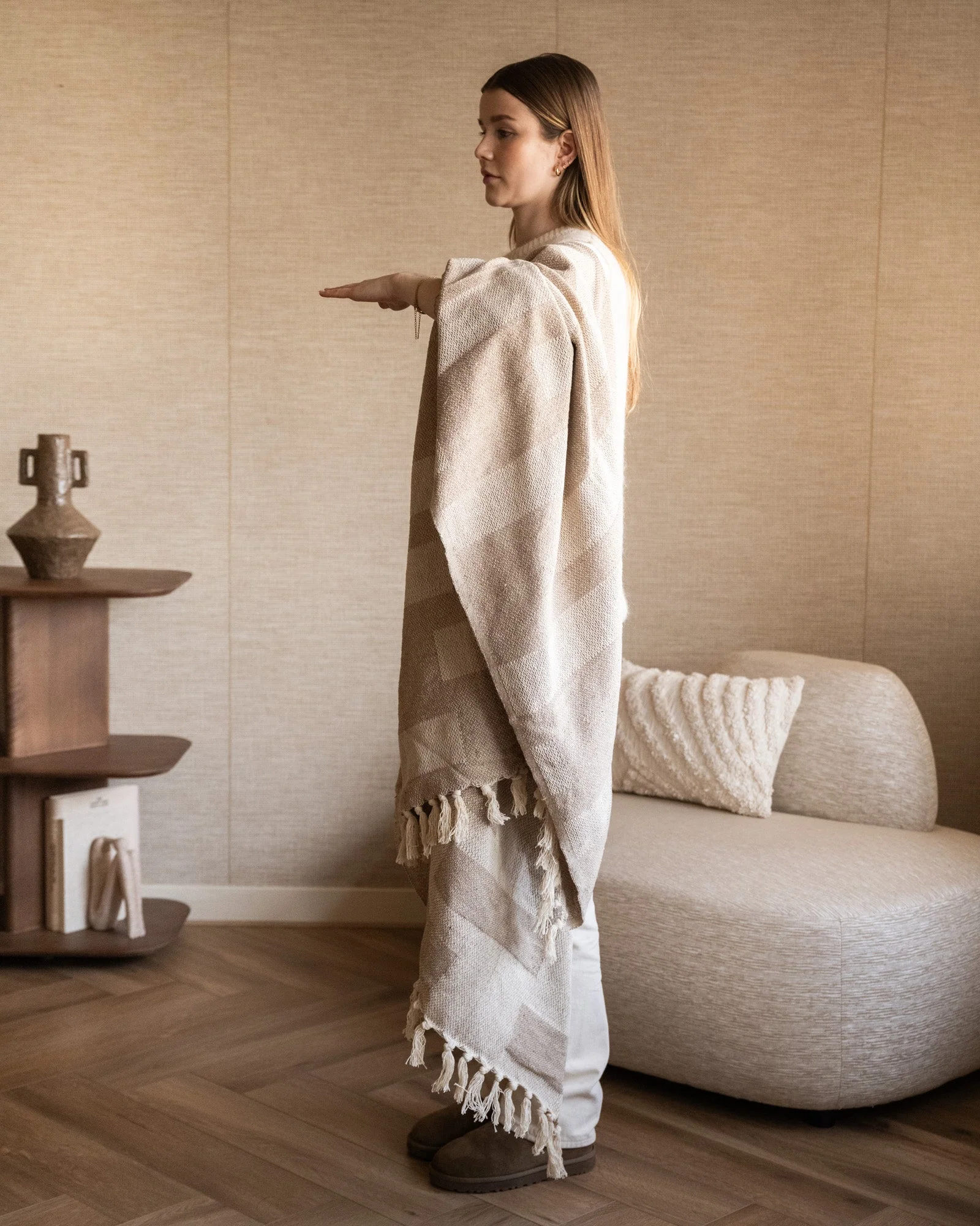 Plaid Adana Taupe - Image 3