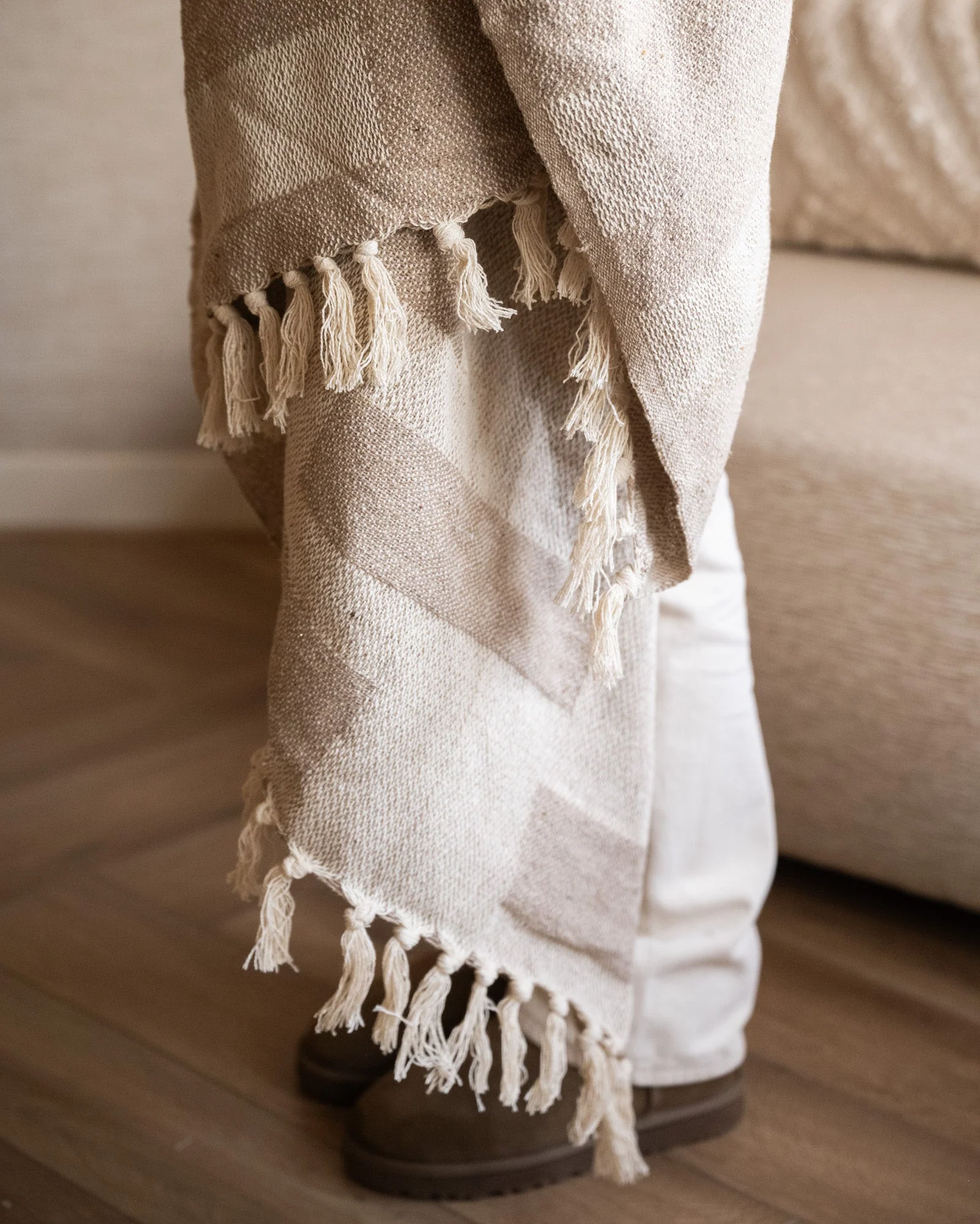 Plaid Adana Taupe - Image 4