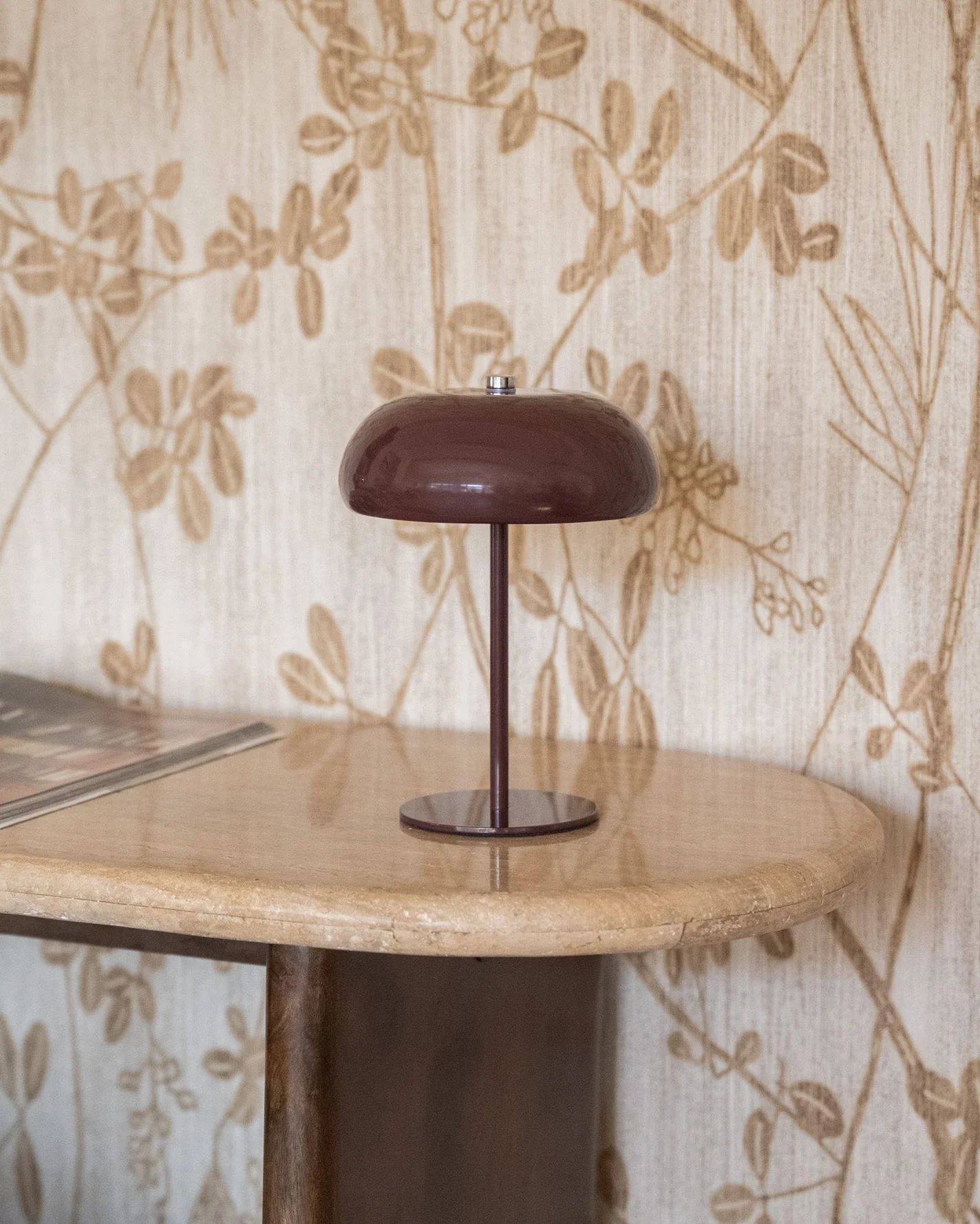 Wireless Table Lamp Margate Burgundy - Image 4