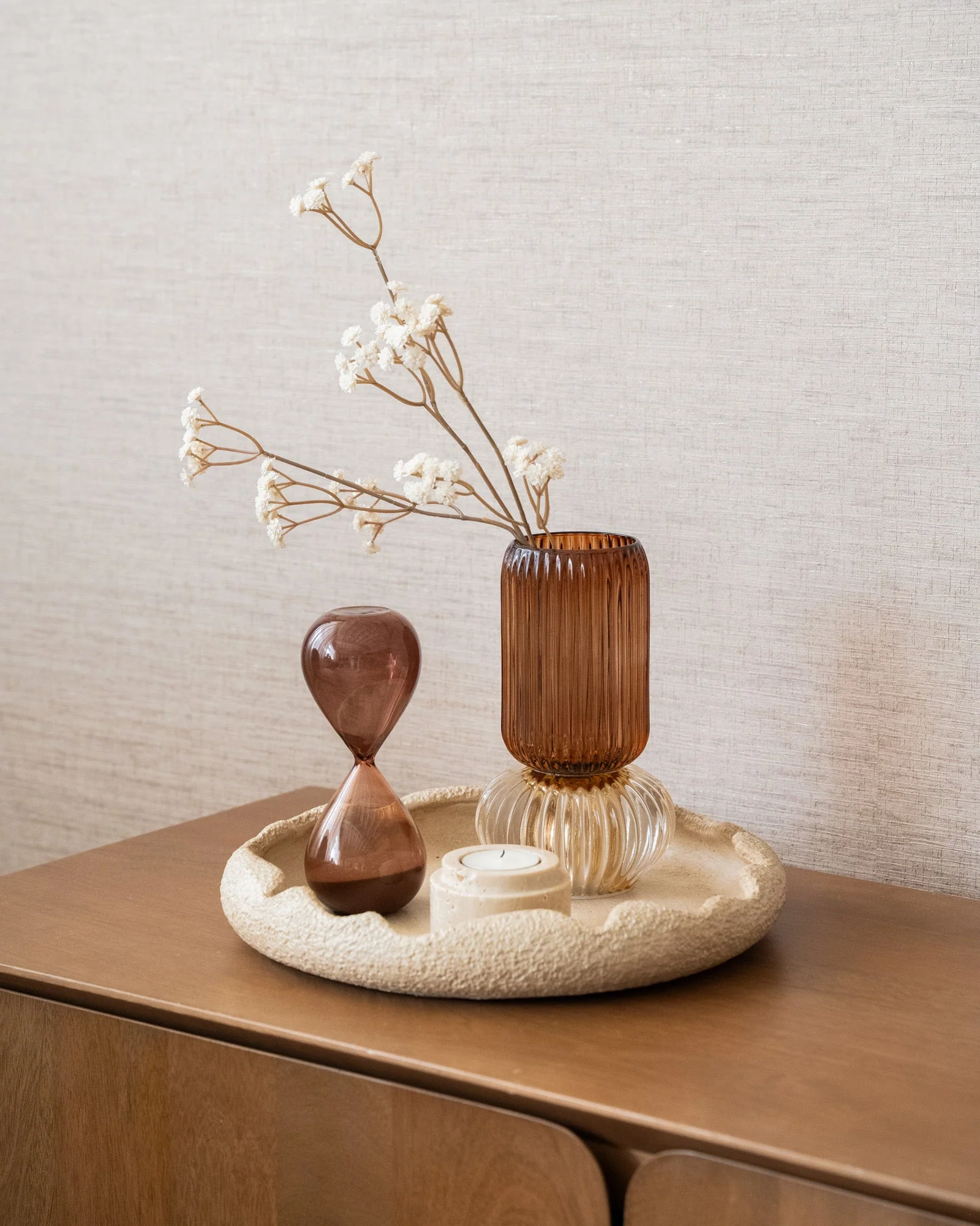 Theelichthouder / Vaas Led Glas - Image 2