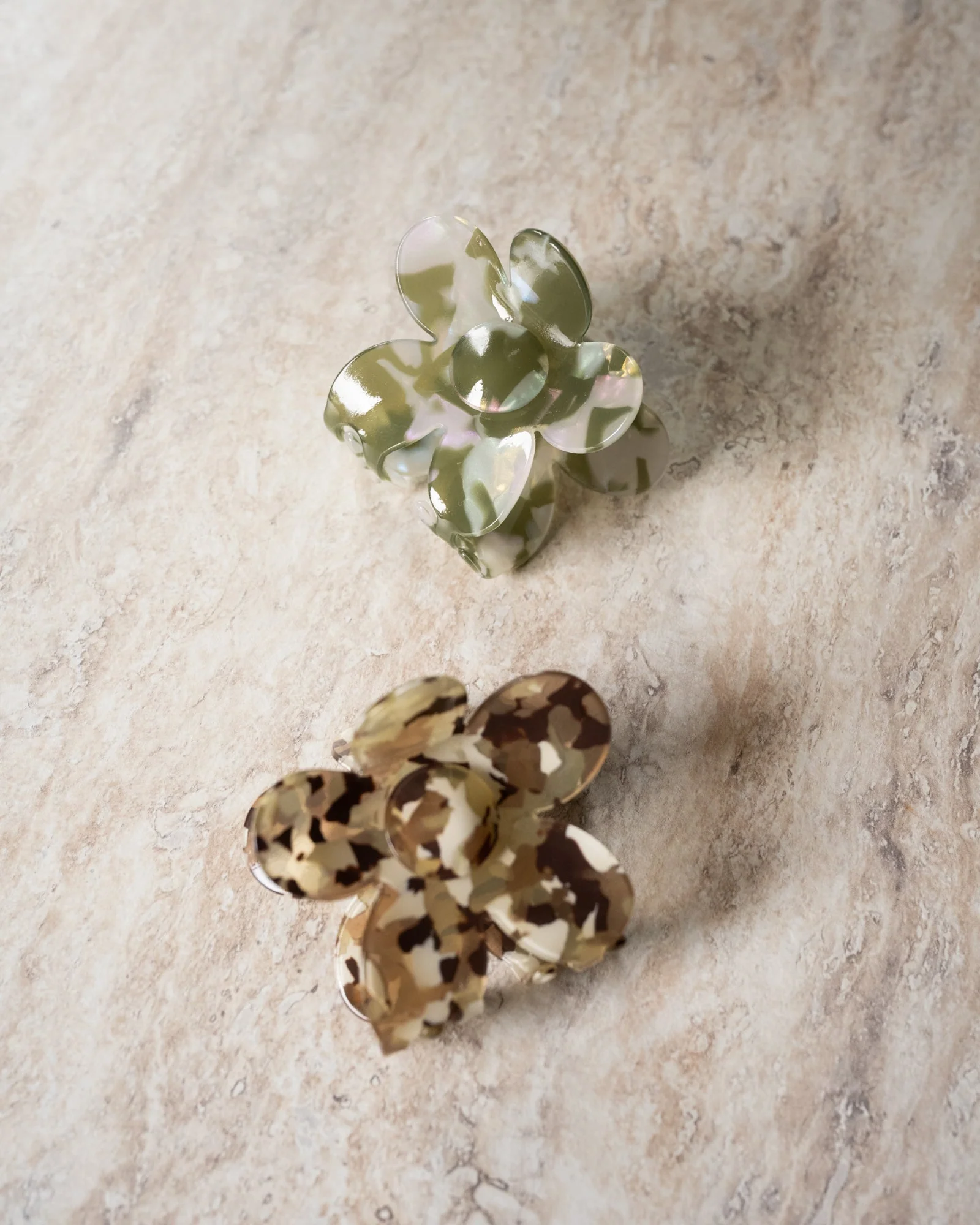 Claw Clip Flower Mixy Brown - Image 2