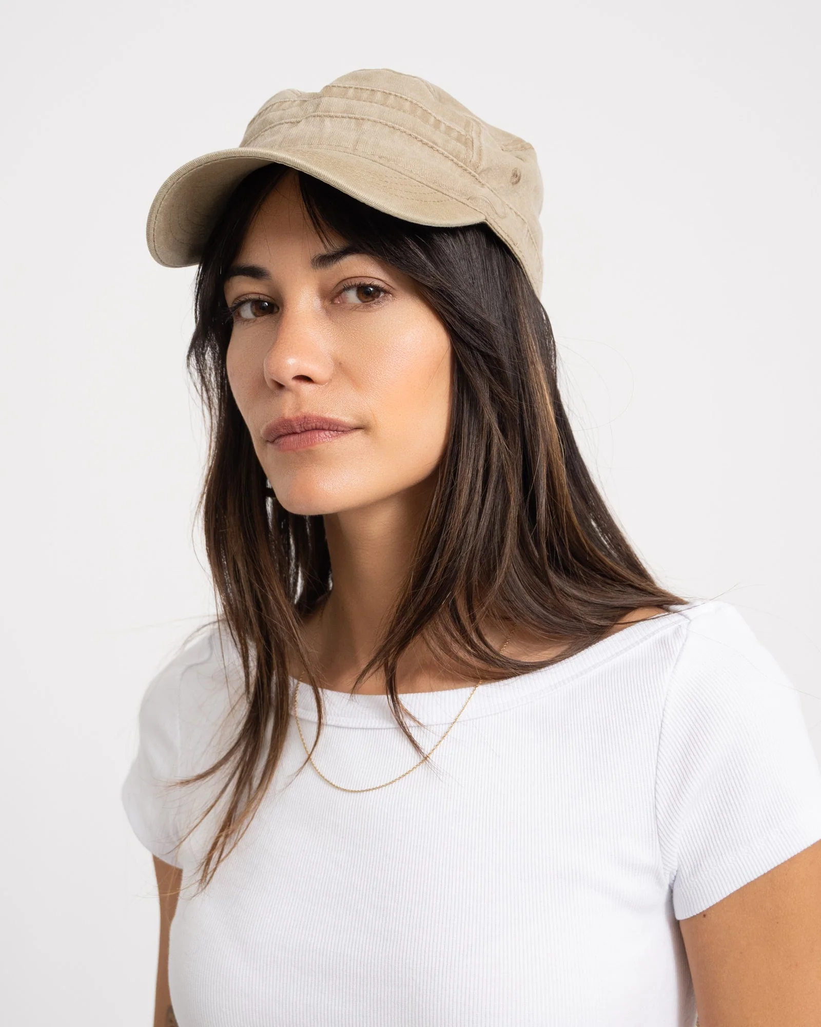 Washed Army Cap Billie Sand - Image 2