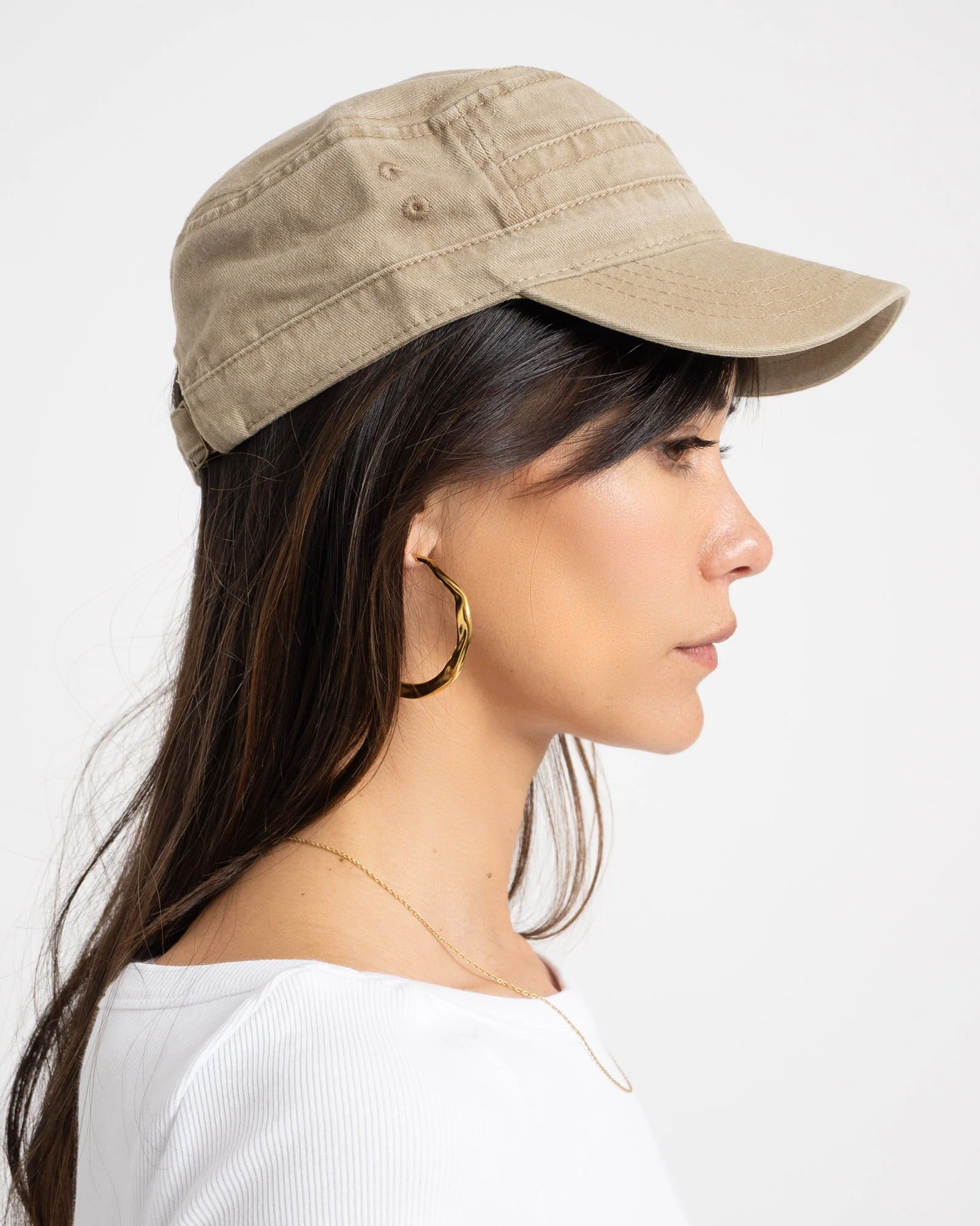 Washed Army Cap Billie Sand - Image 4