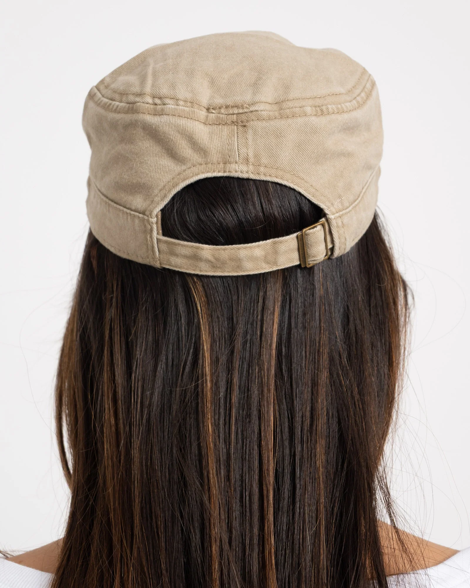 Washed Army Cap Billie Sand - Image 5