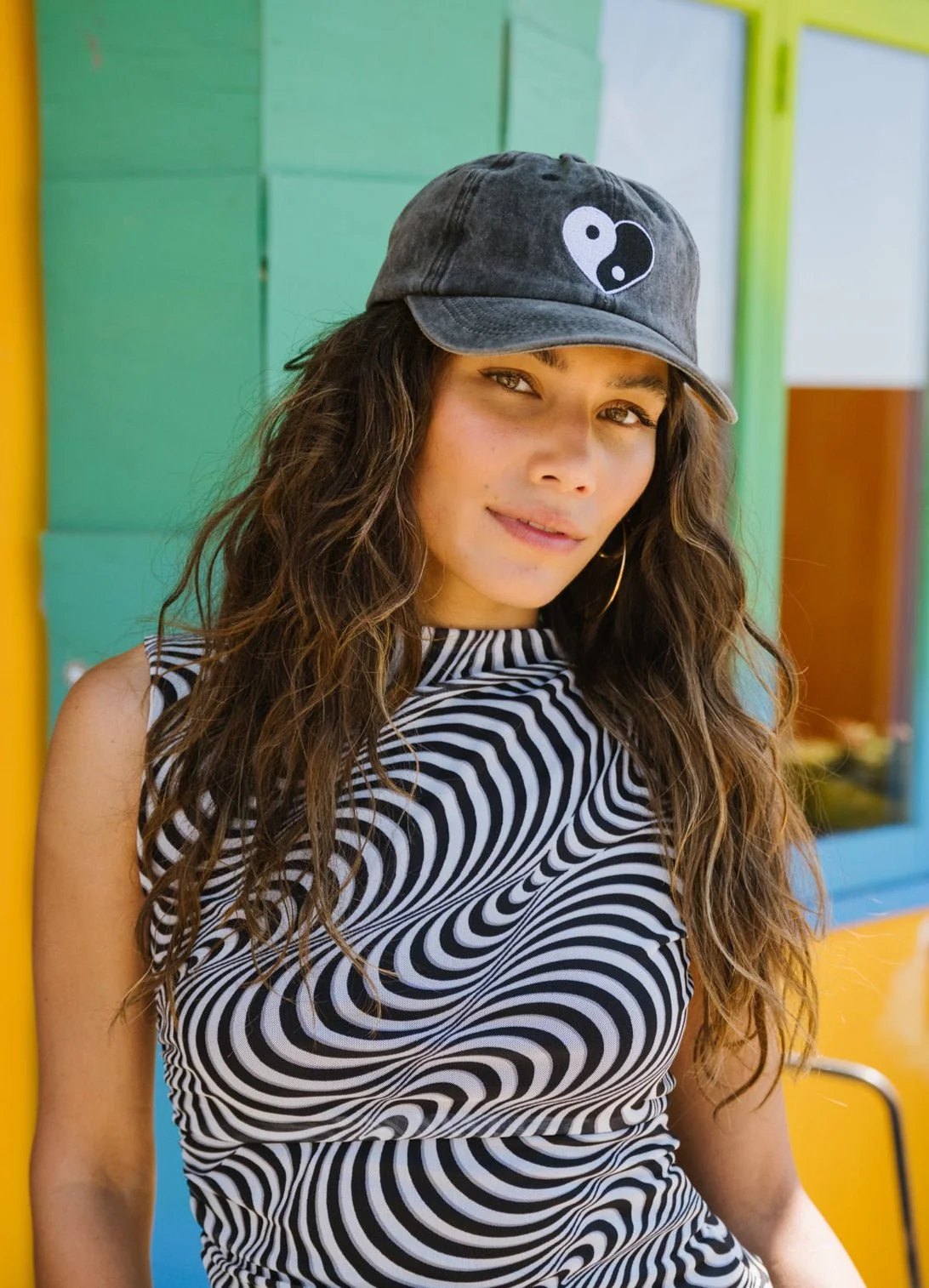 Washed Cap Black Yin Yang - Image 4