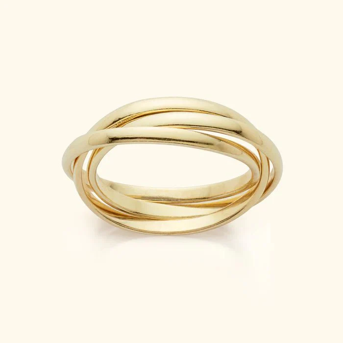 Triple Band Ring Goud - Image 3