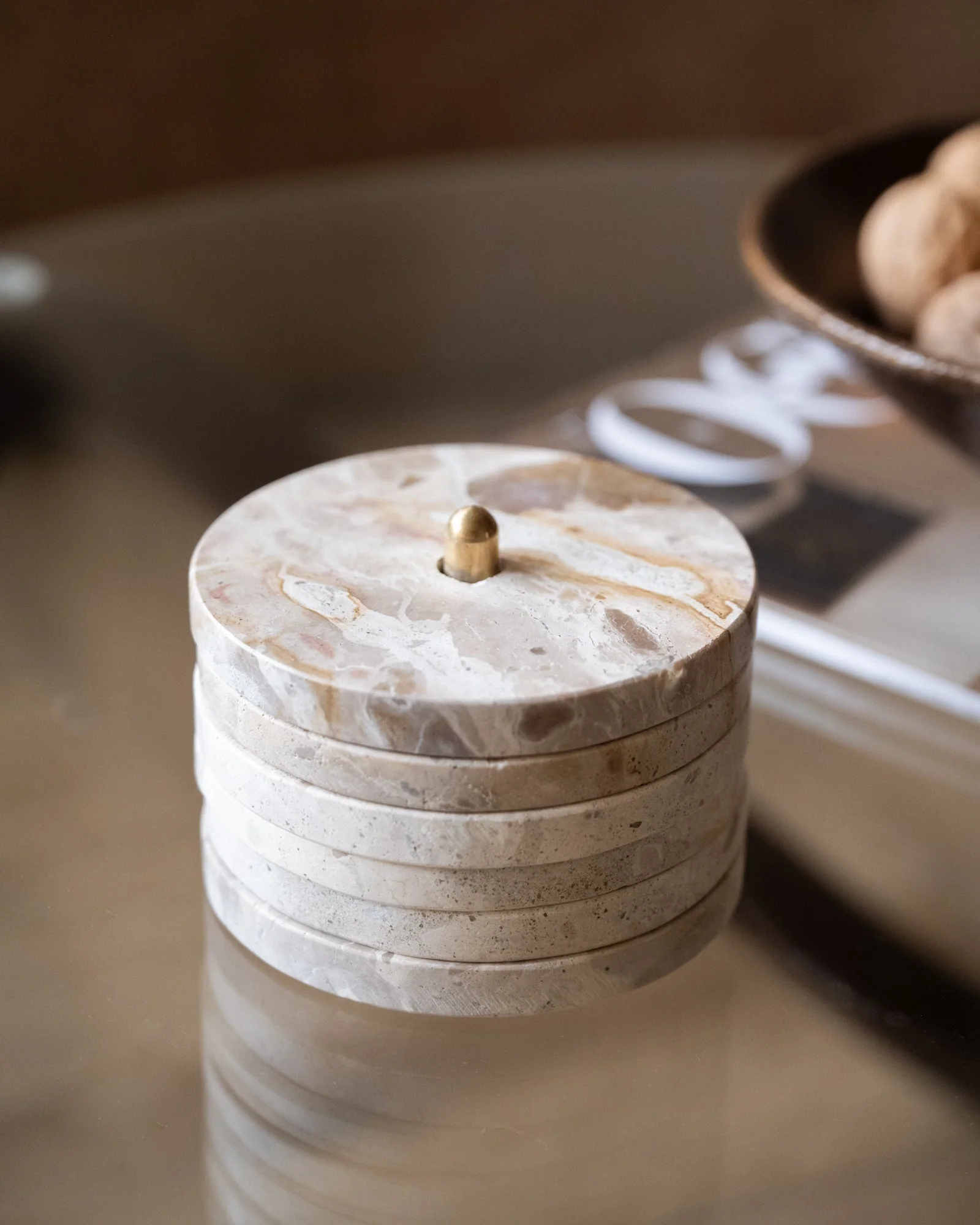 Set van 5 - Coasters Marble