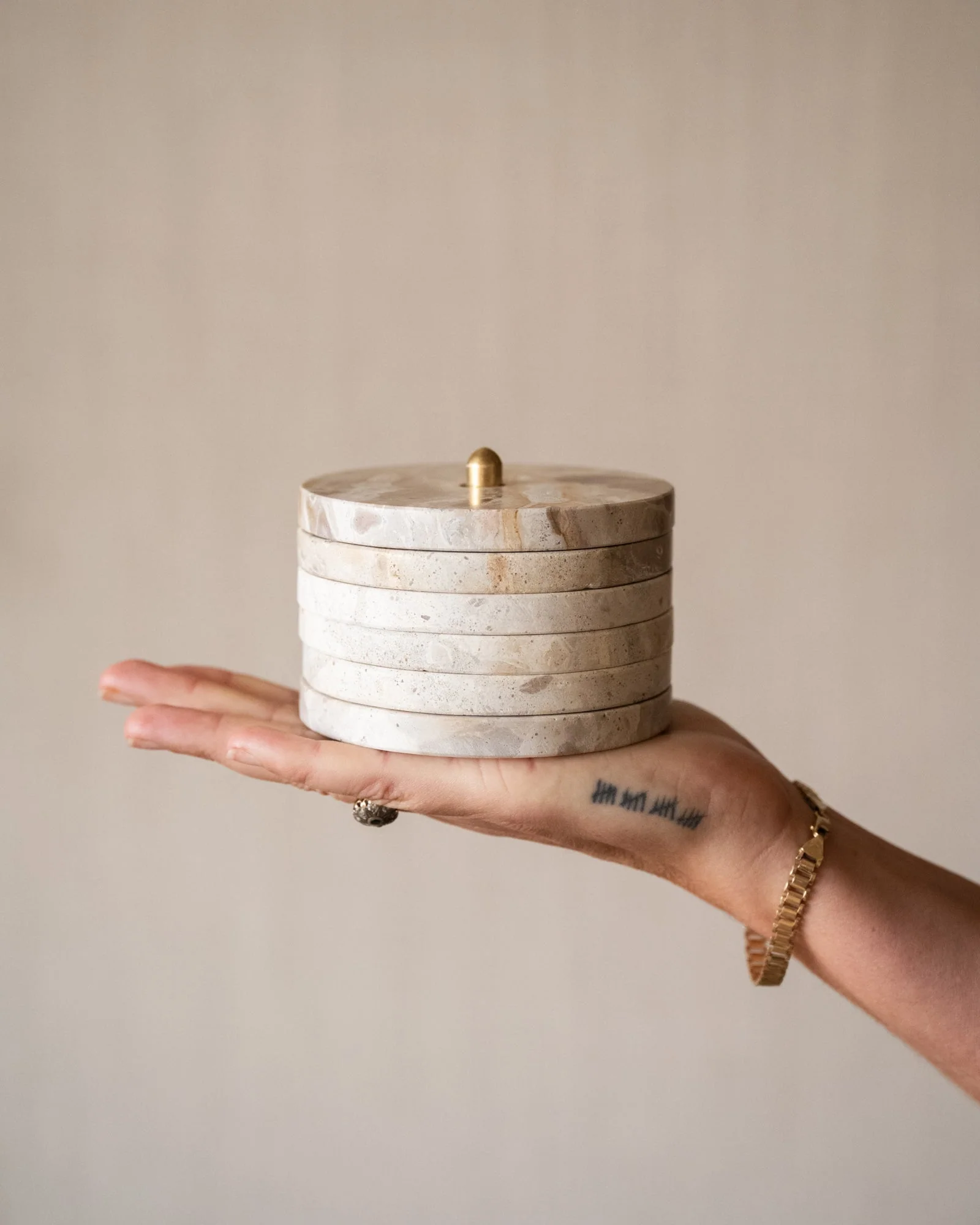 Set van 5 - Coasters Marble - Image 6