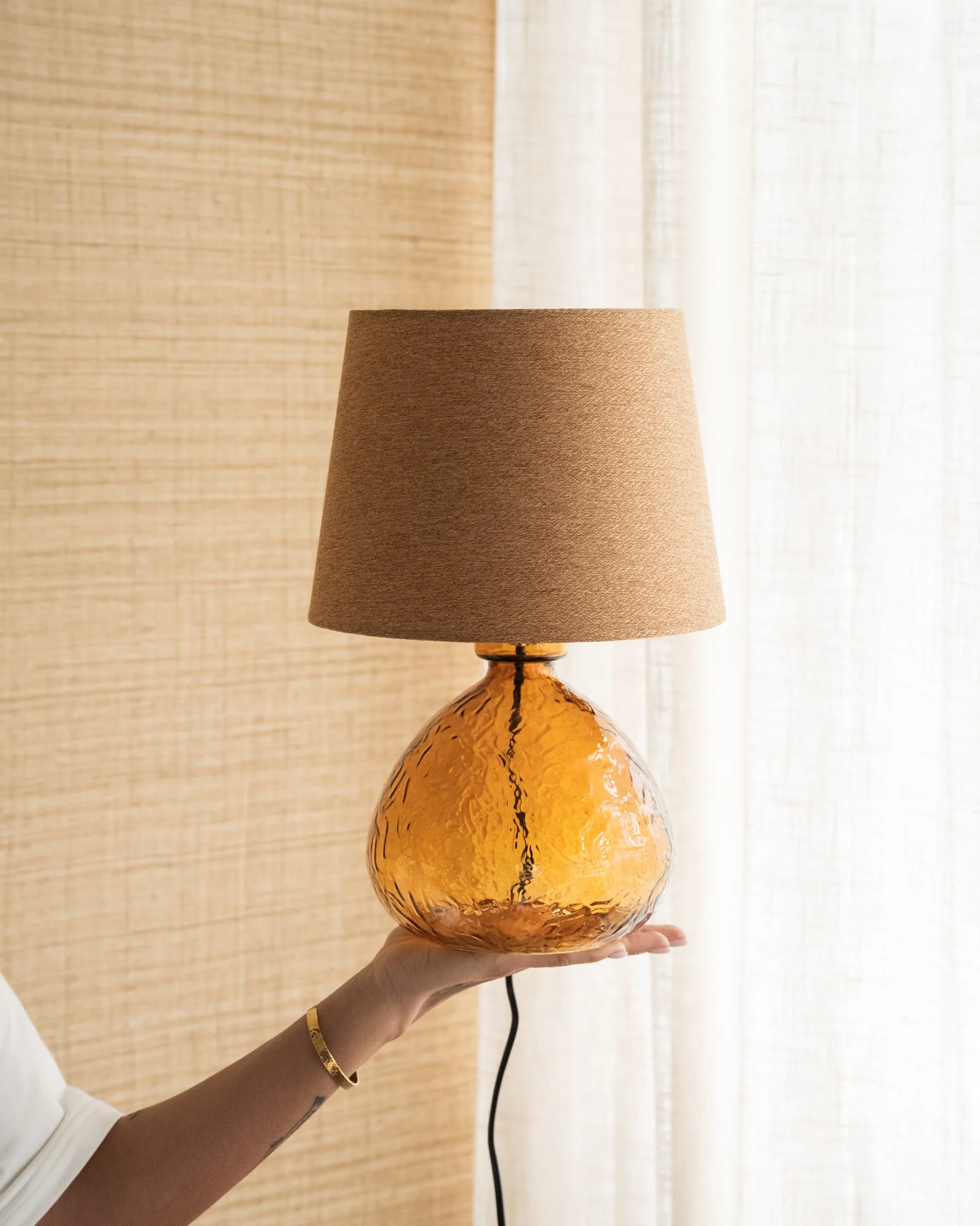 Table lamp Melzo Glass Amber