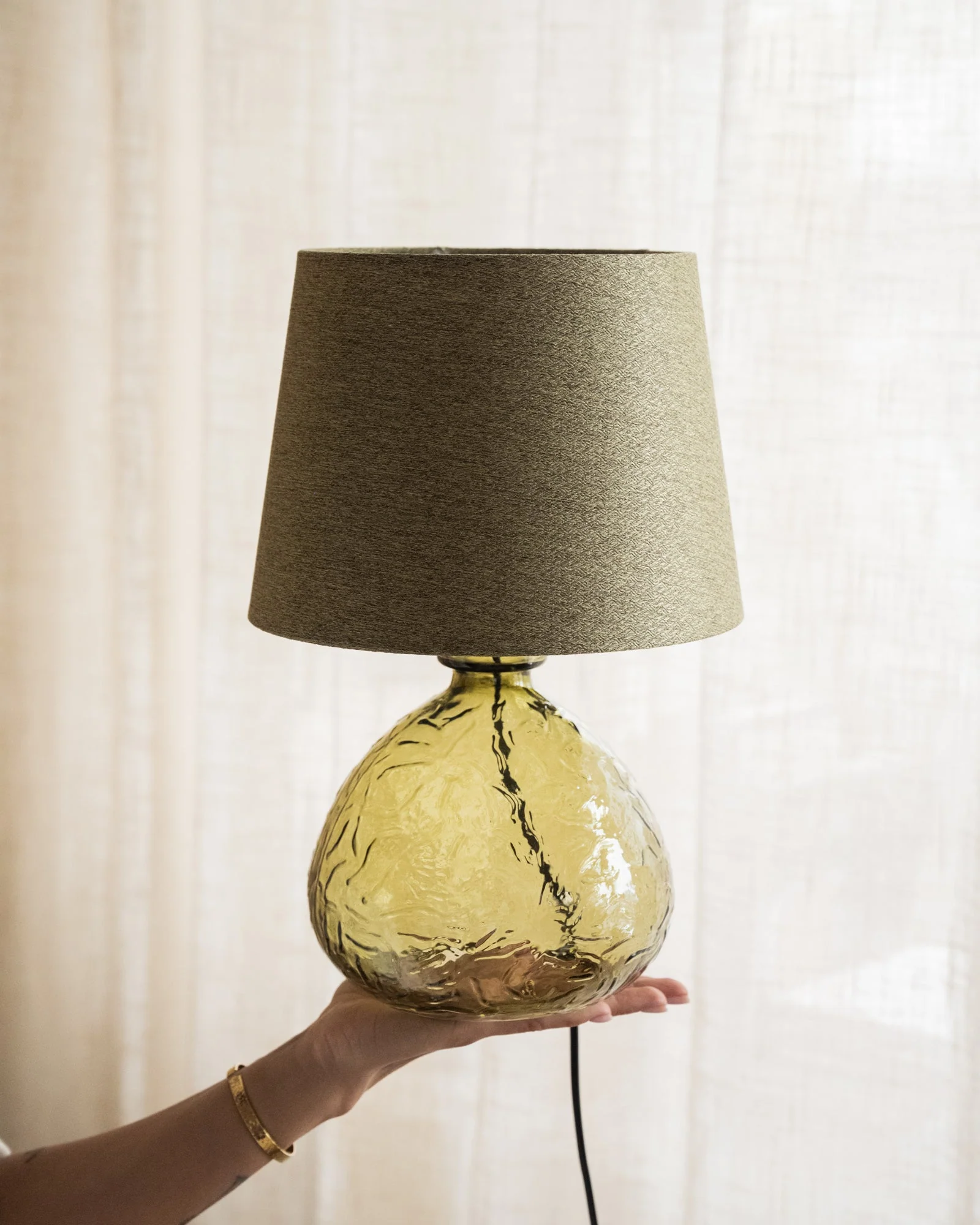 Table Lamp Melzo Olive Green