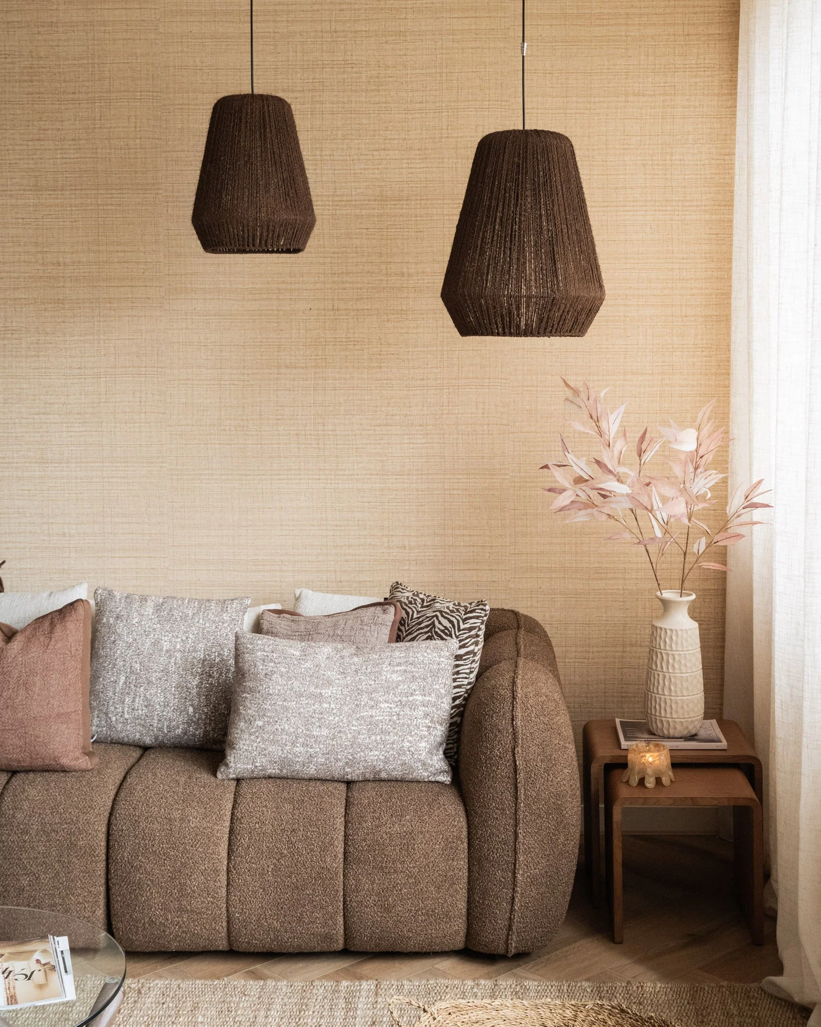 Hanglamp Braided Palm Brown - Image 3
