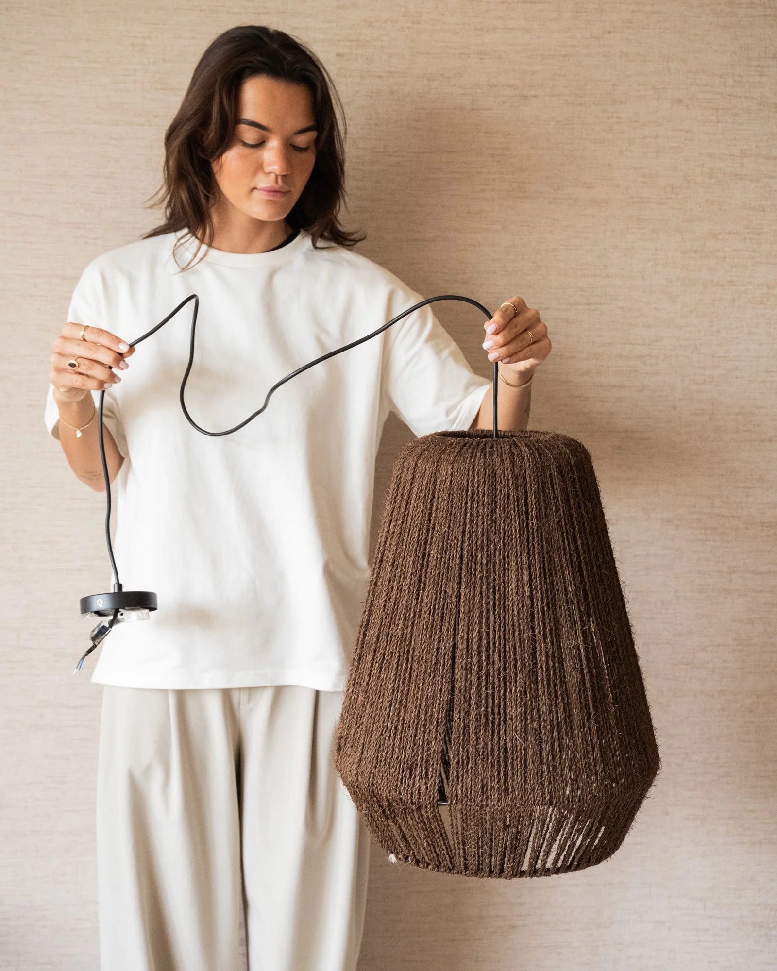 Hanglamp Braided Palm Brown - Image 9