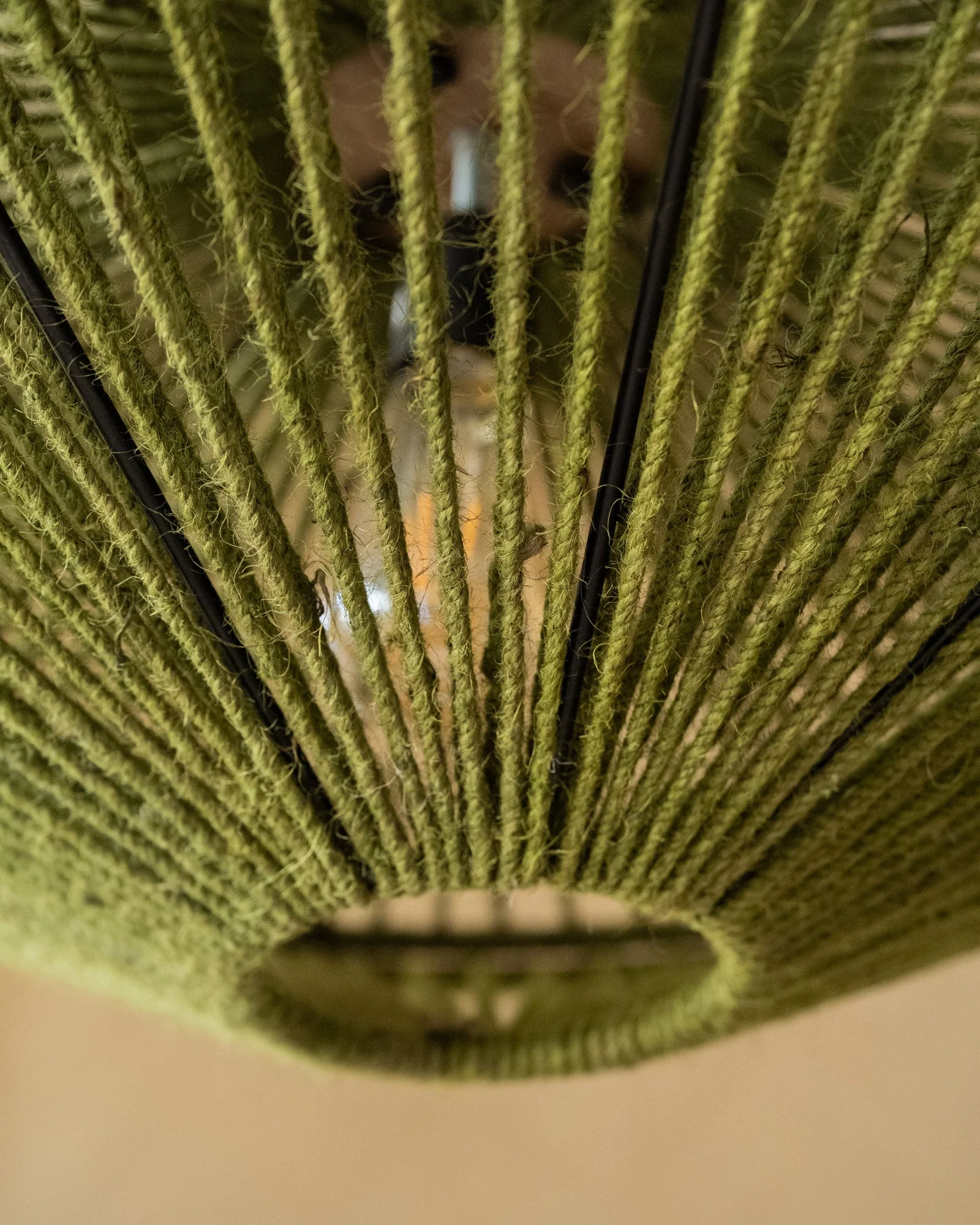 Hanglamp Ovni Jute Green - Image 4