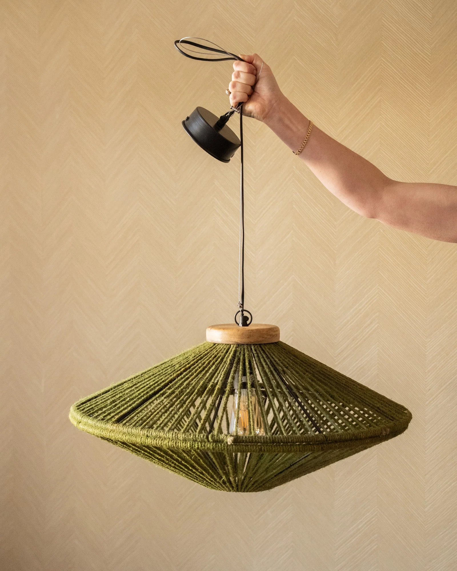 Hanglamp Ovni Jute Green - Image 6