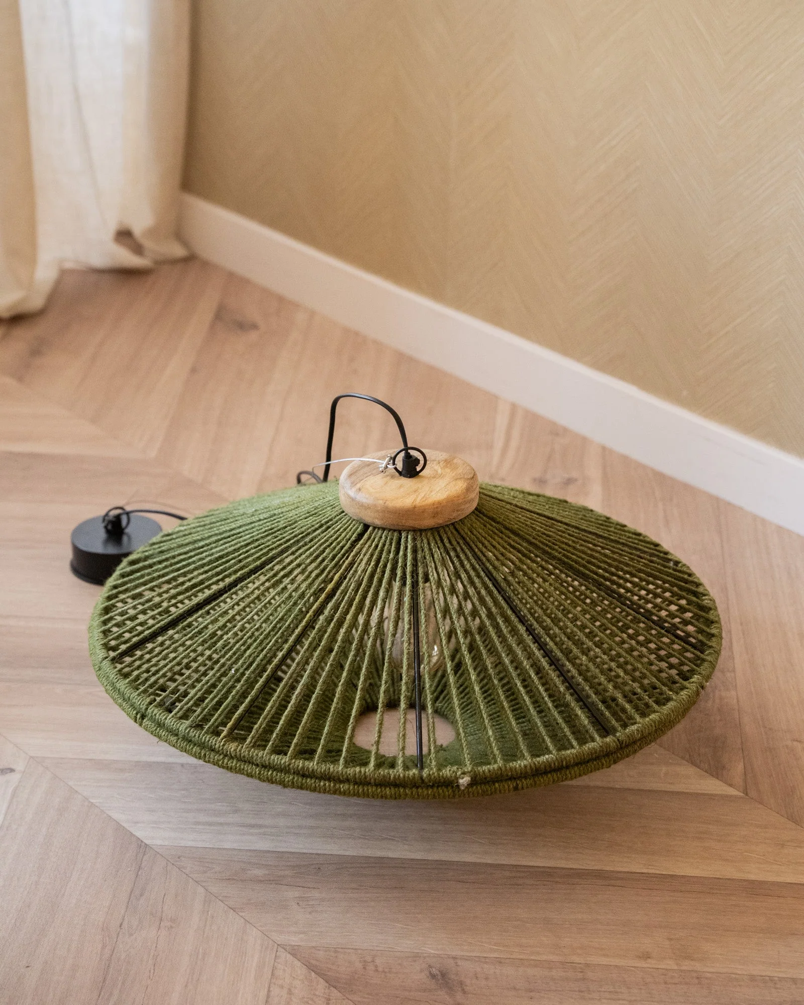 Hanglamp Ovni Jute Green - Image 7