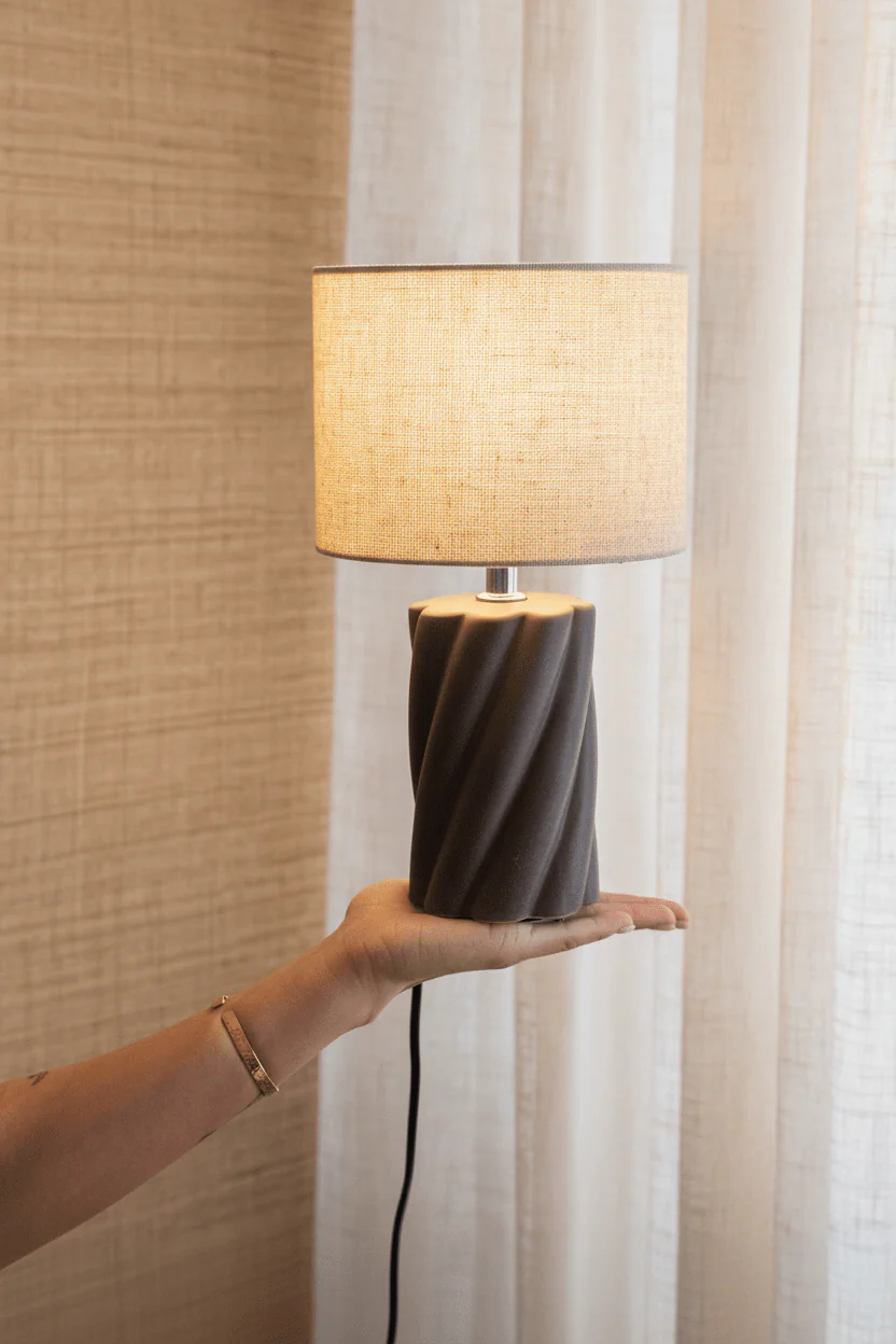 Table Lamp Swirl Brown - Small
