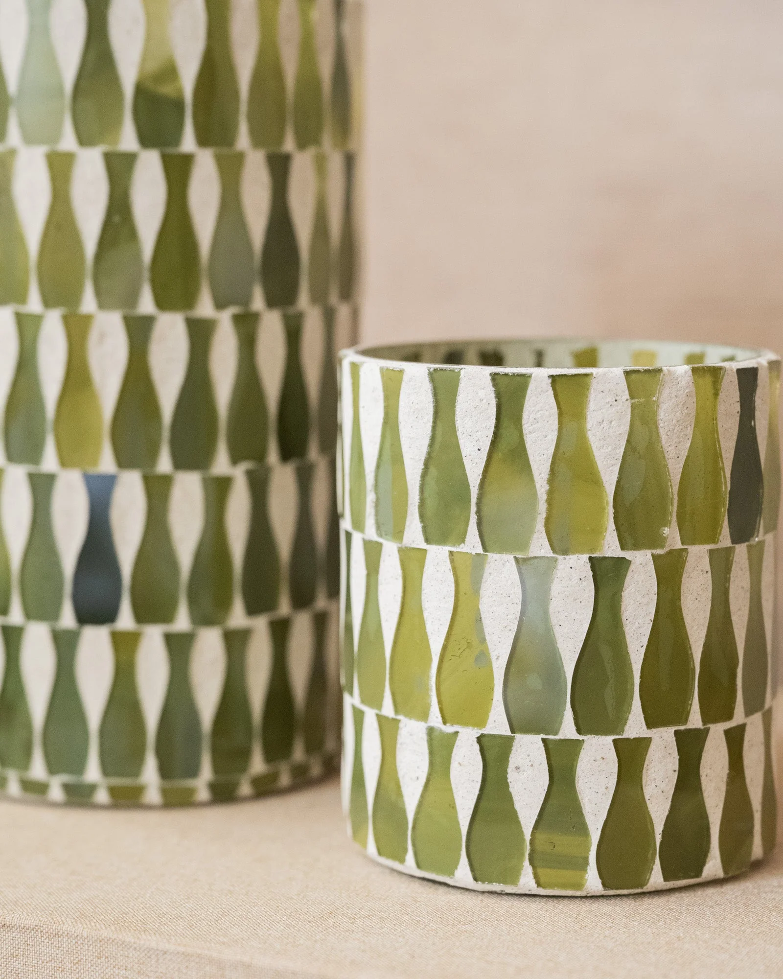 Theelichthouder Lia Olive Green - Image 5
