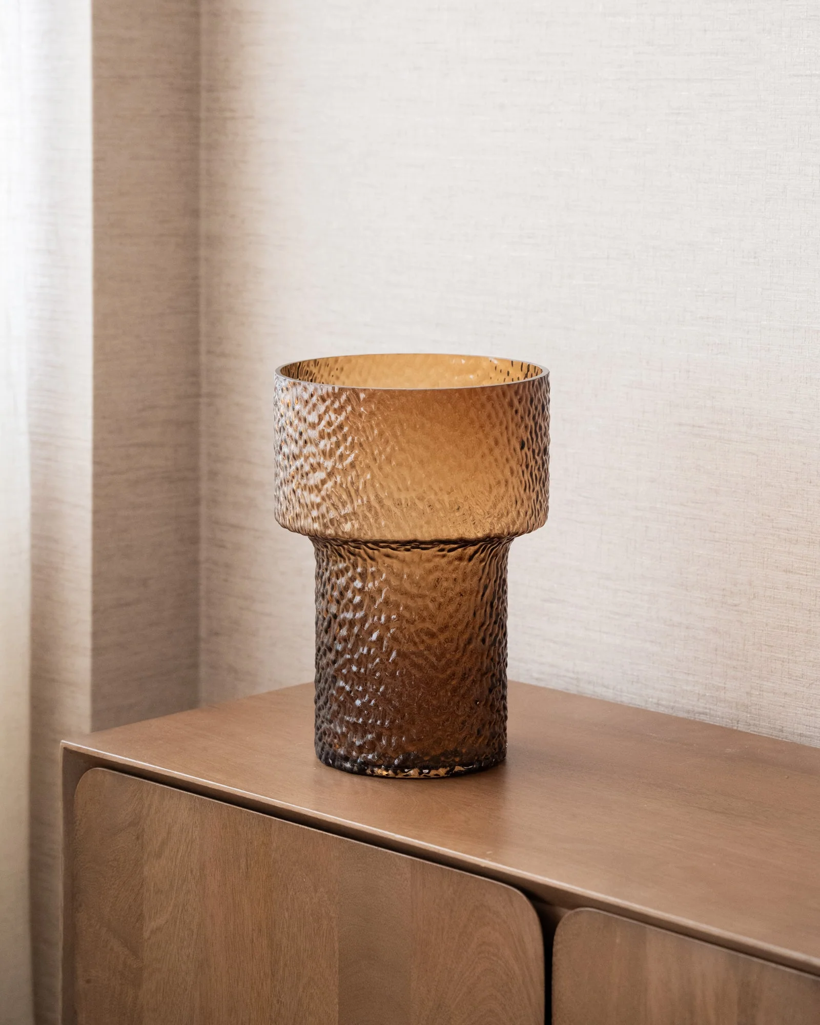 Vase Beyta Glass Amber - Image 3