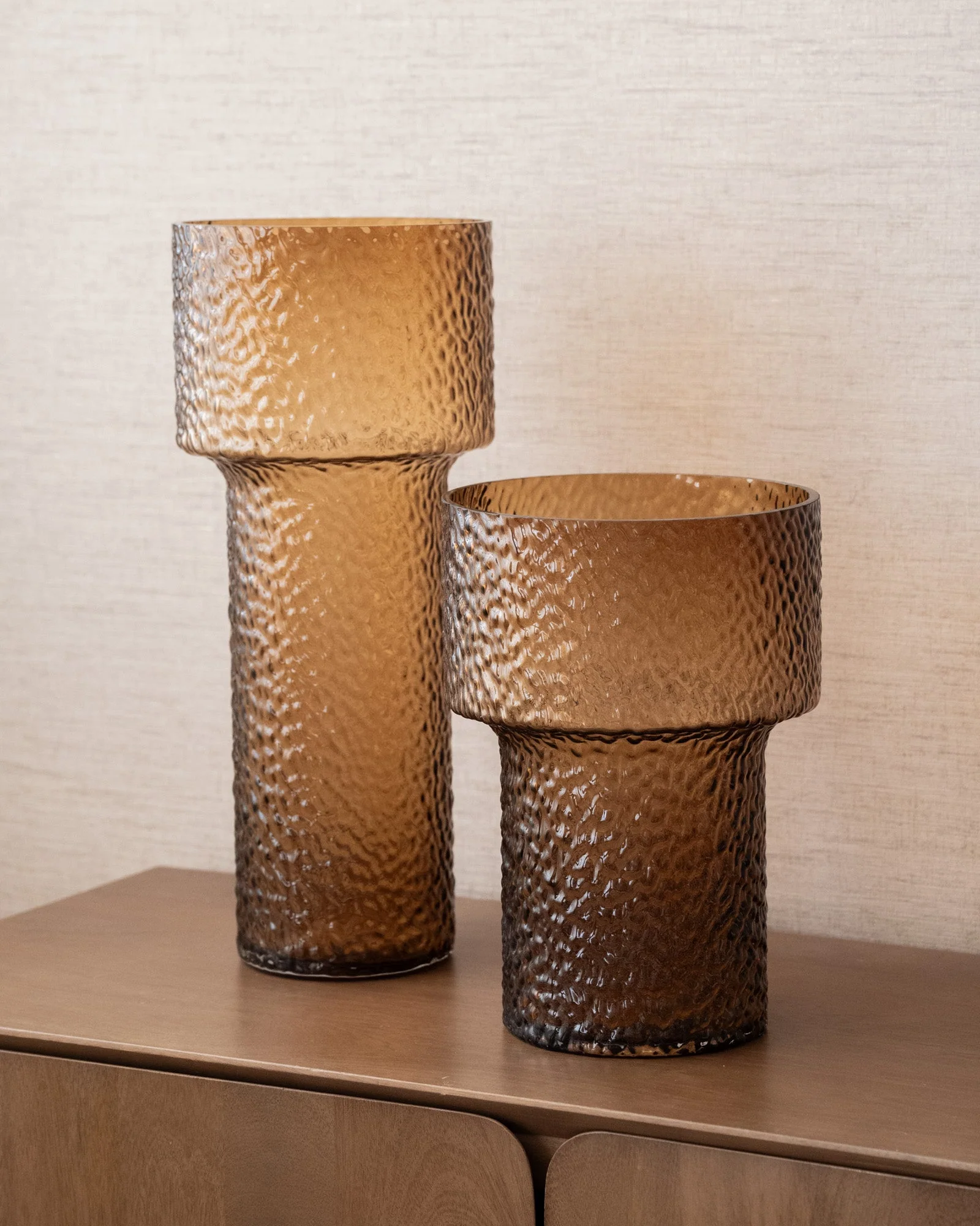 Vase Beyta Glass Amber - Image 5