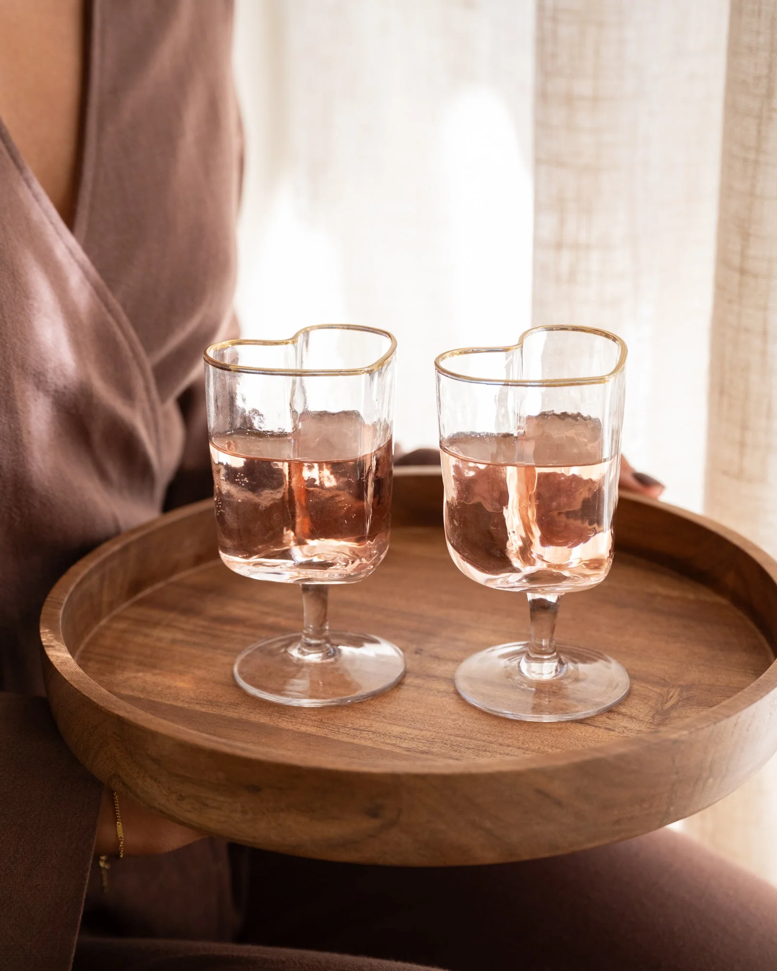 Wine Glass Heart Clear