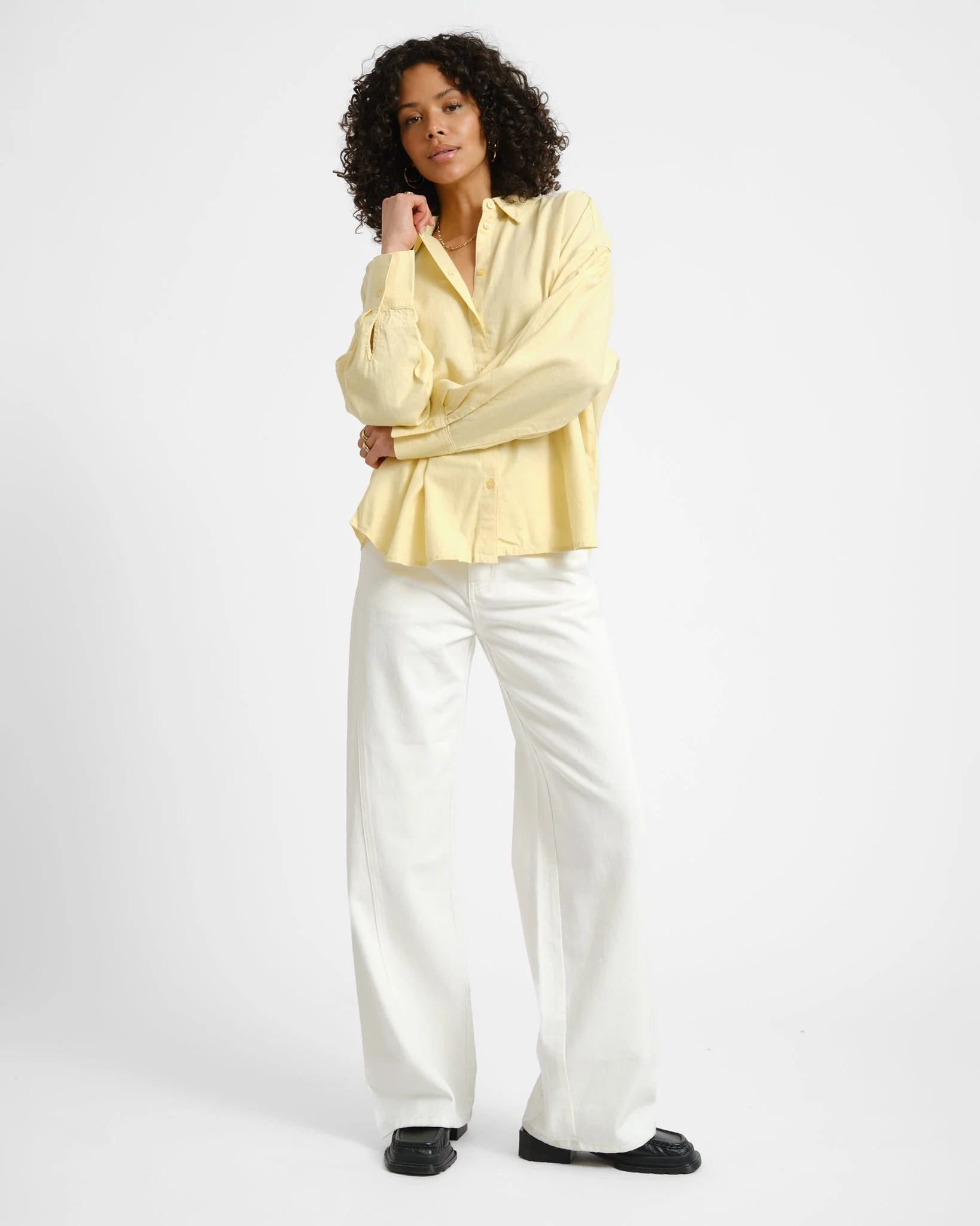 Almira Linen Blend Shirt Sunlight - Image 2