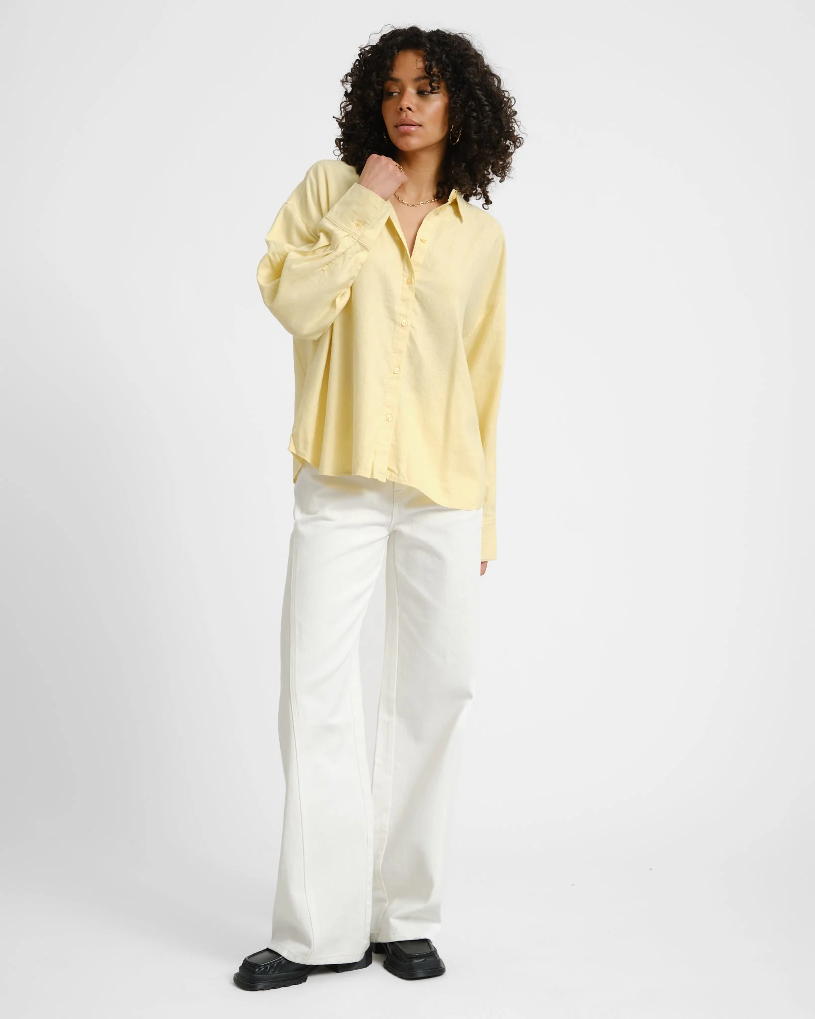 Almira Linen Blend Shirt Sunlight - Image 3