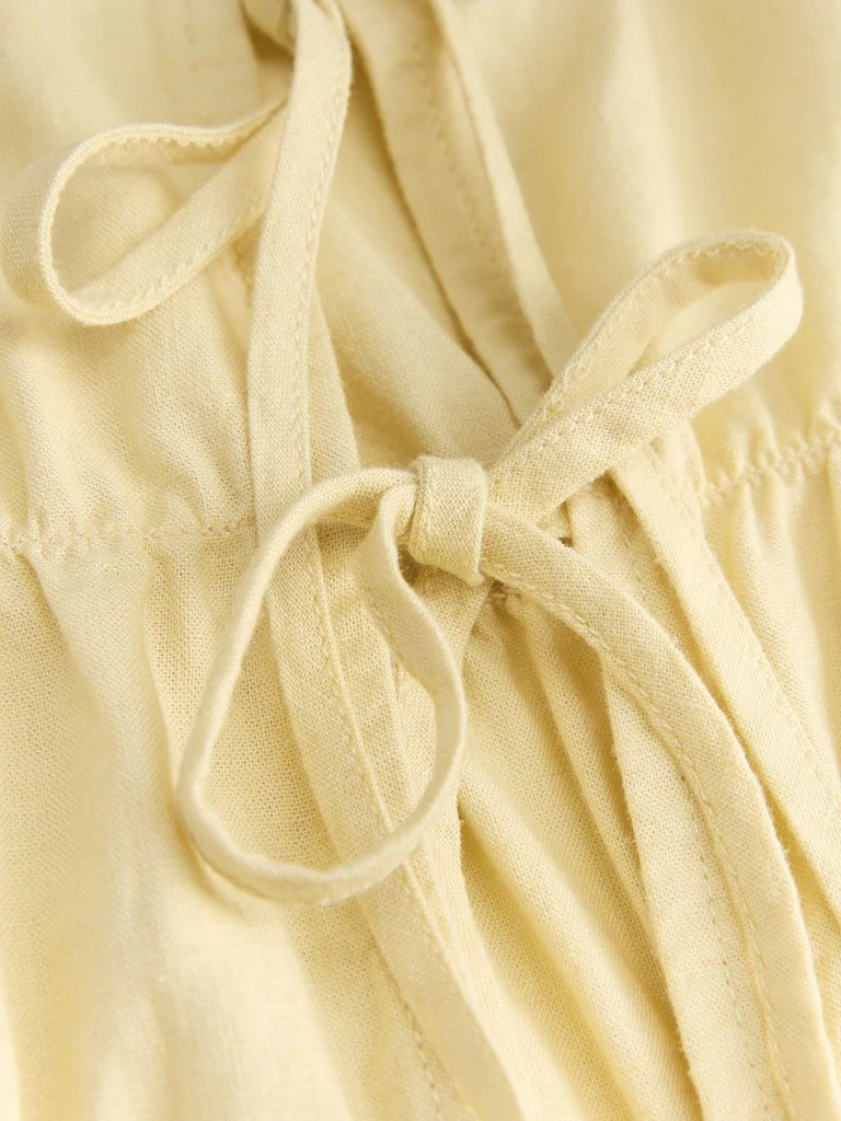 Almira Linen Blend Tie Top Sunlight - Image 10