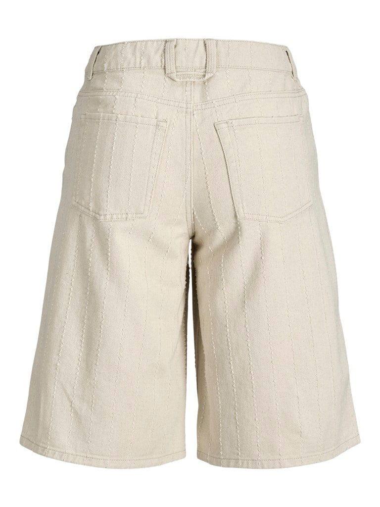 Amy Sille Wide Shorts Ecru/Needle stripe - Image 4