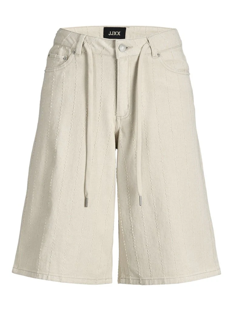 Amy Sille Wide Shorts Ecru/Needle stripe - Image 9
