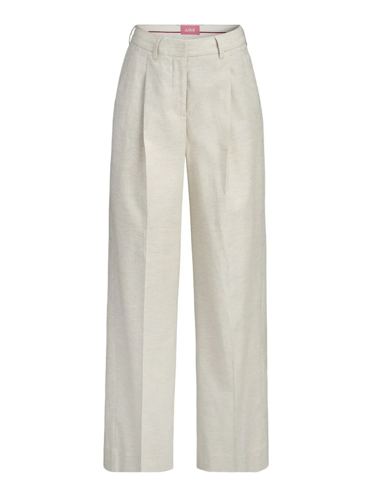 Aya Structured Wide Pant Feather Gray White Melange - Image 11