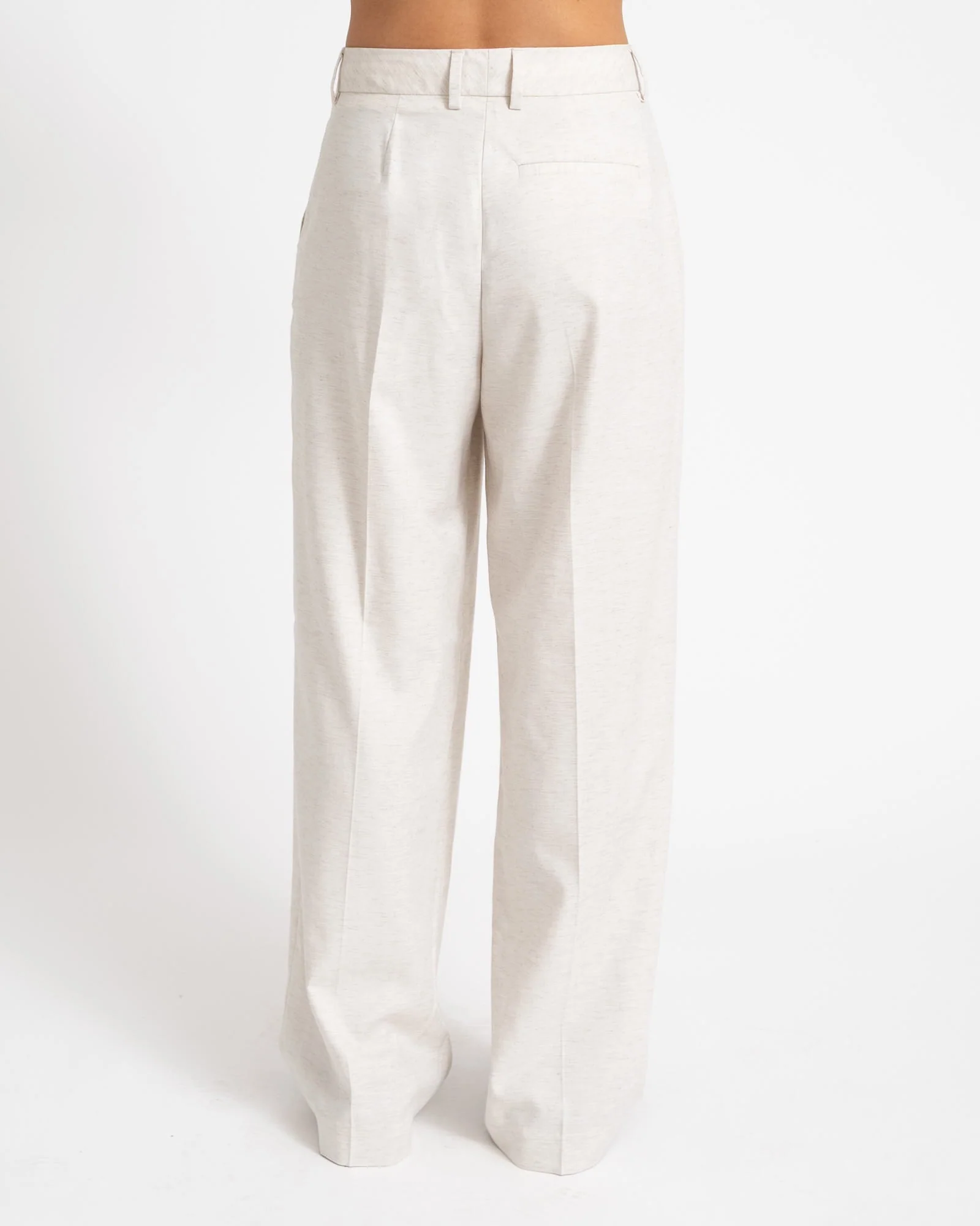 Aya Structured Wide Pant Feather Gray White Melange - Image 7