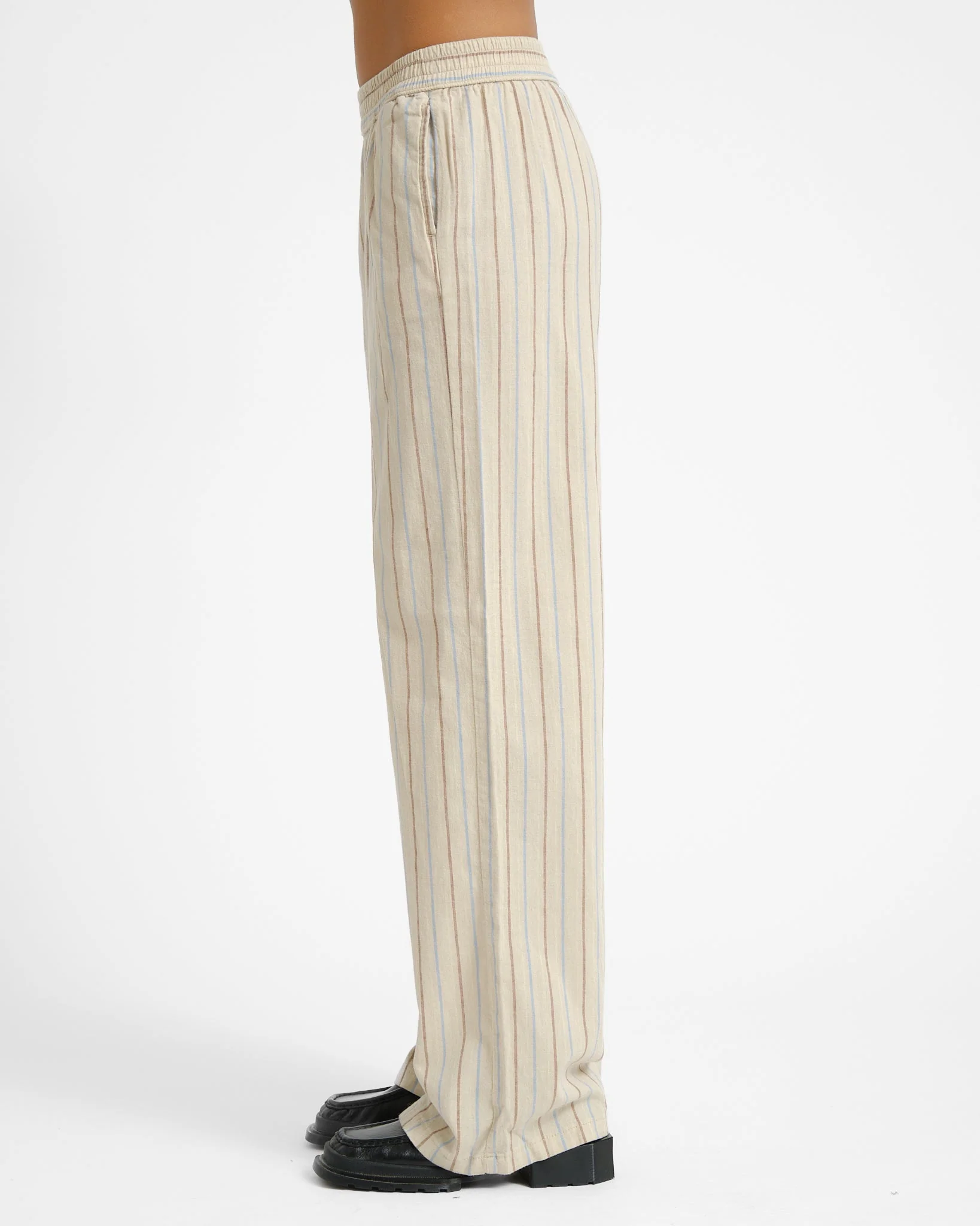 Ella Summer Loose Pants Natural/Stripes - Image 4